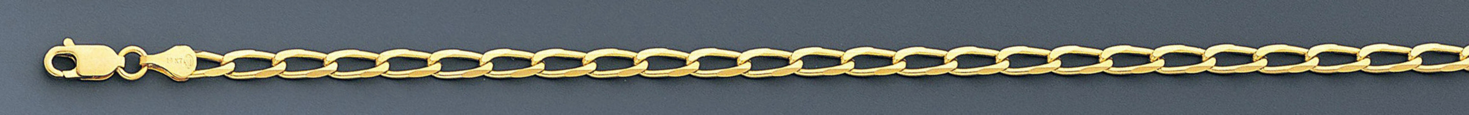14k Gold 3.6mm Open Link Bracelet 7 Inches 14k Gold 3.6mm Open Link Bracelet 7 Inches