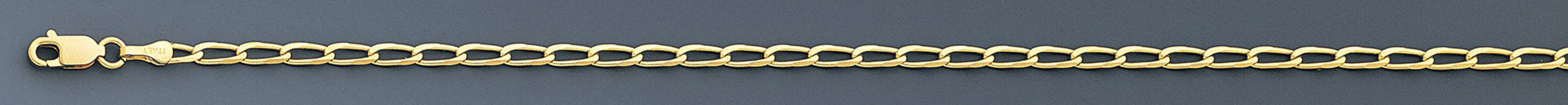 14k Gold 2.8mm Open Link Bracelet 7 Inches 14k Gold 2.8mm Open Link Bracelet 7 Inches