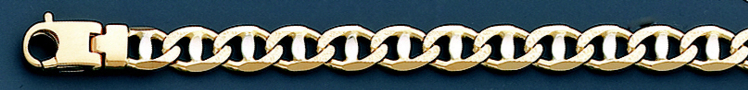 14k Gold 2.5mm Fancy Mariner Chain 22 Inches 14k Gold 2.5mm Fancy Mariner Chain 22 Inches