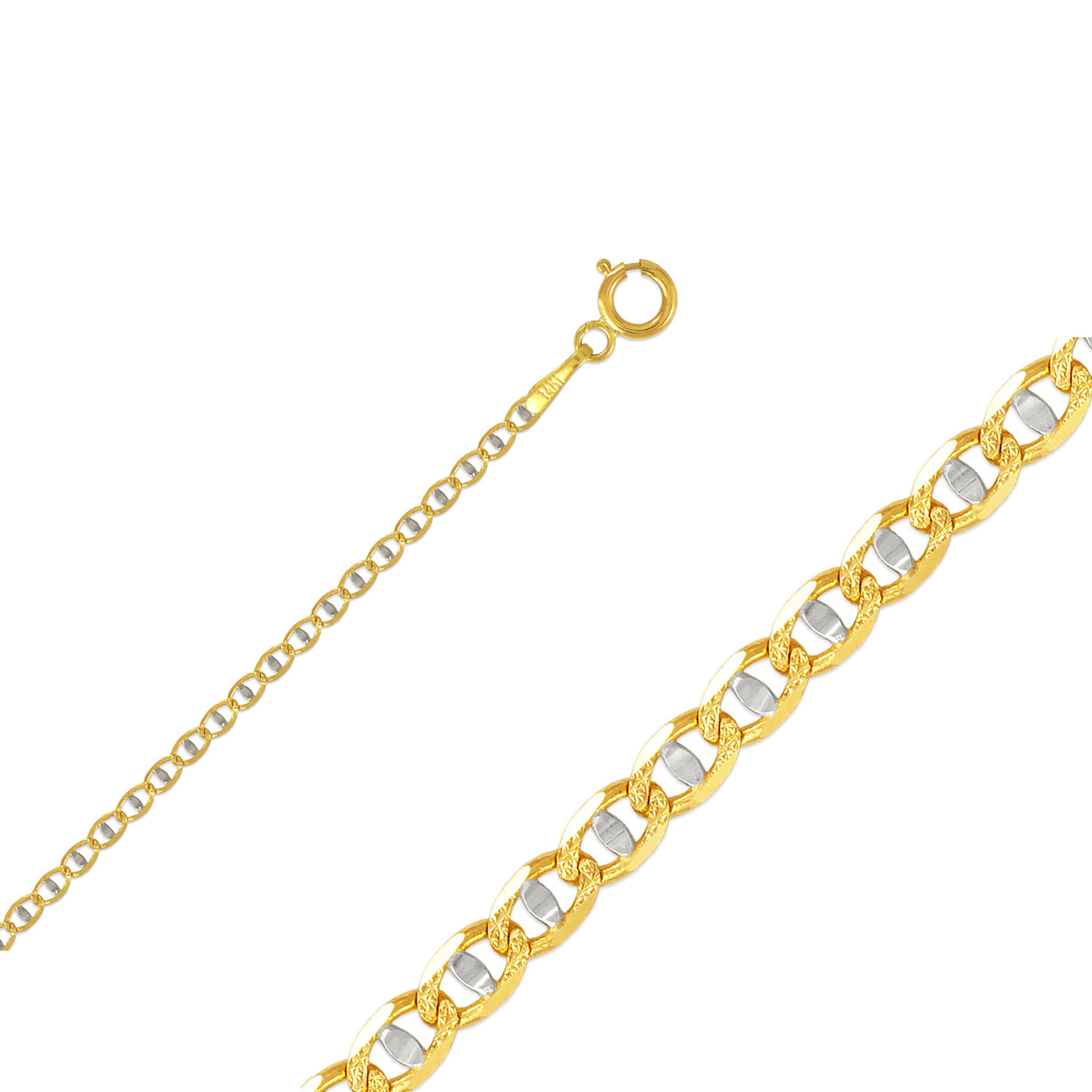 14k Gold 2.0mm Fancy Mariner Chain 30 Inches 14k Gold 2.0mm Fancy Mariner Chain 30 Inches