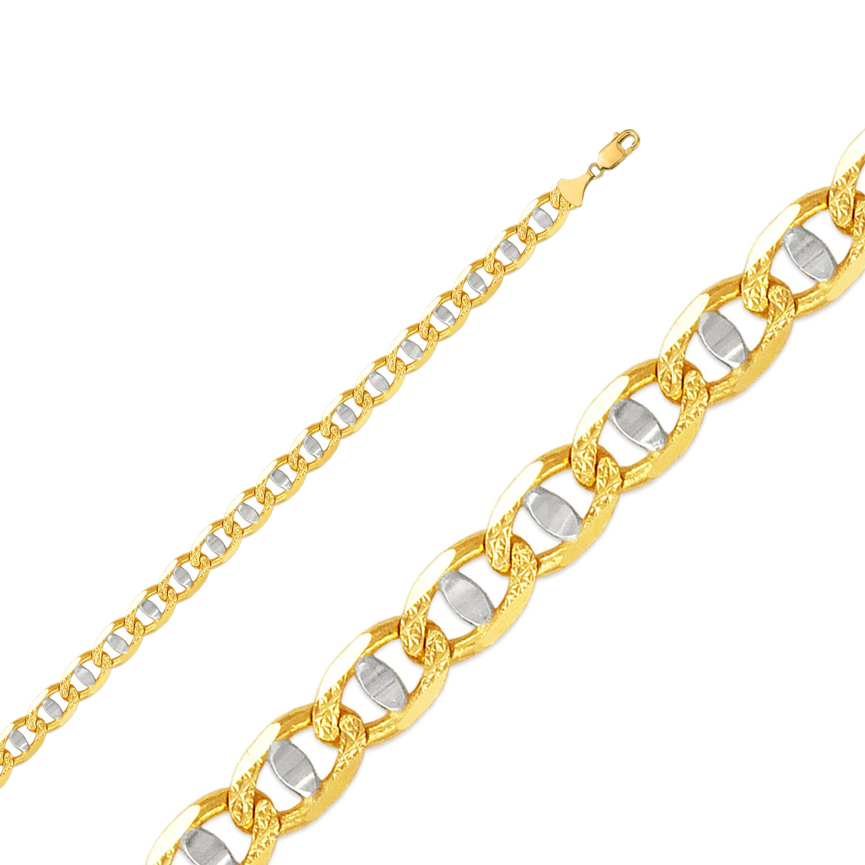 14k Gold 3mm Fancy Mariner Chain 30 Inches 14k Gold 3mm Fancy Mariner Chain 30 Inches