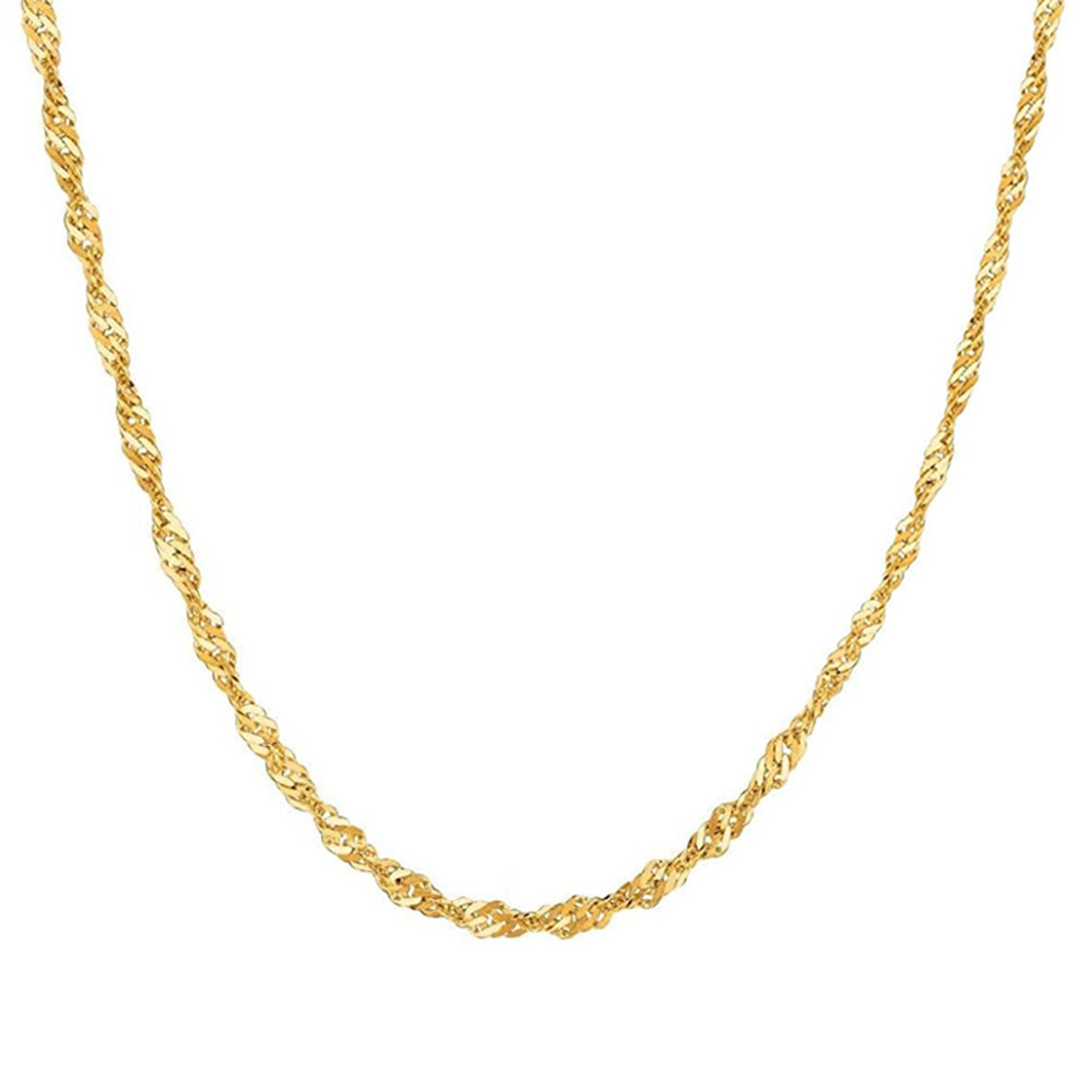 14k Gold 2.5mm Singapore Chain 22 Inches 14k Gold 2.5mm Singapore Chain 22 Inches