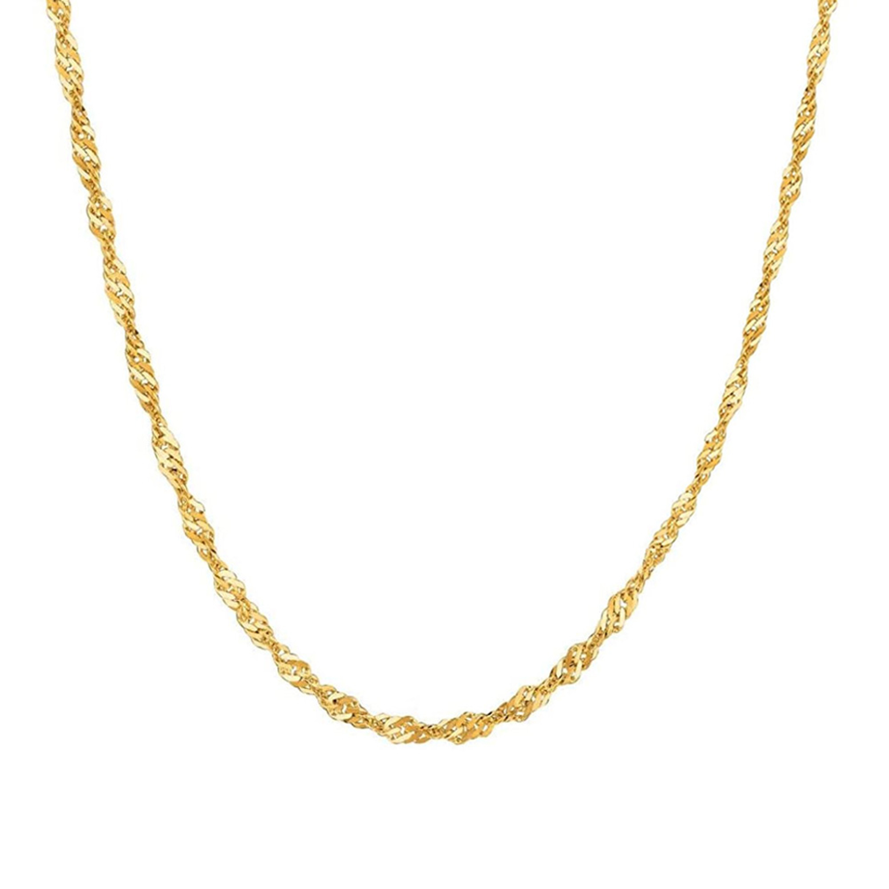 14k Gold 2.2mm Singapore Chain 18 Inches 14k Gold 2.2mm Singapore Chain 18 Inches
