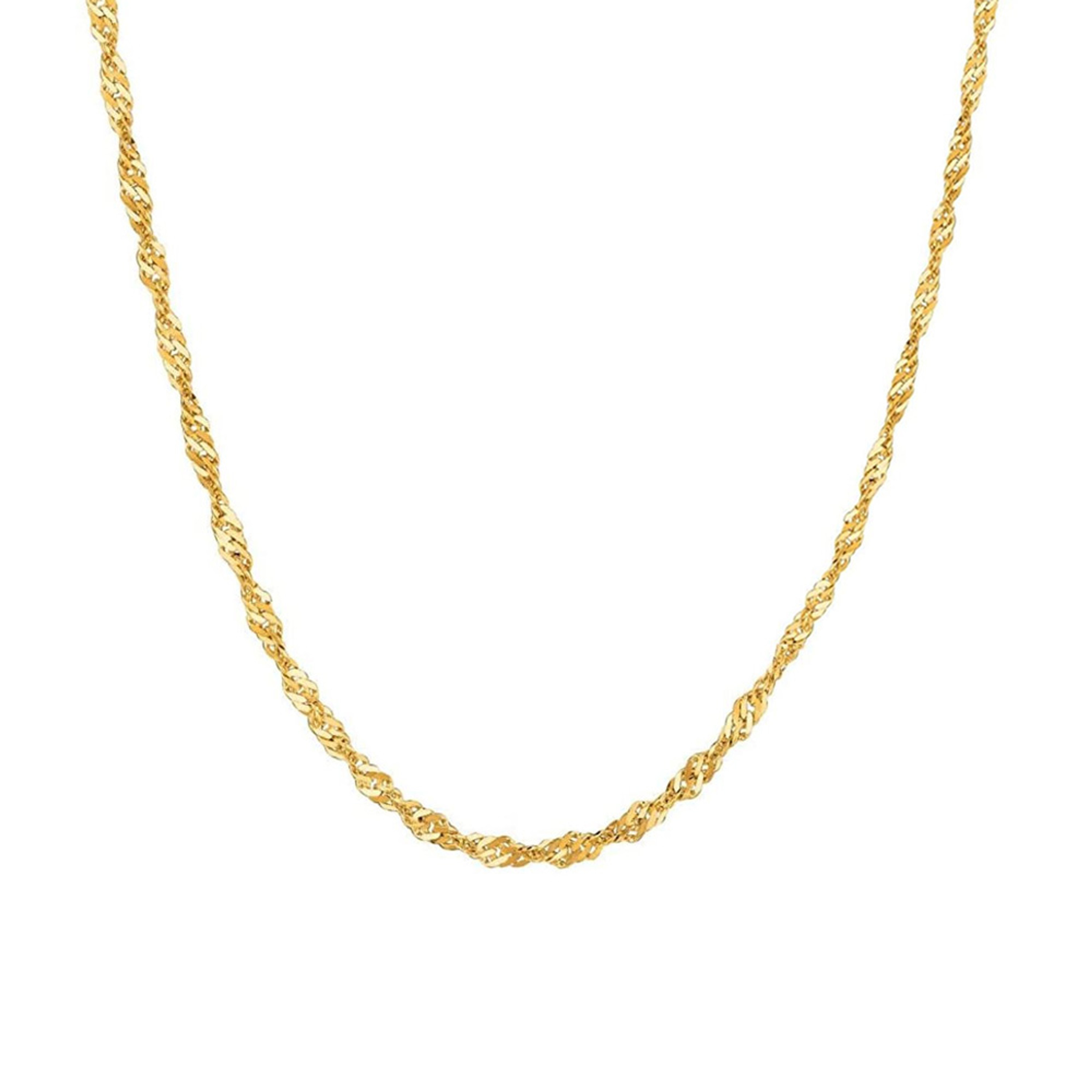 14k Gold 2mm Singapore Chain 22 Inches 14k Gold 2mm Singapore Chain 22 Inches