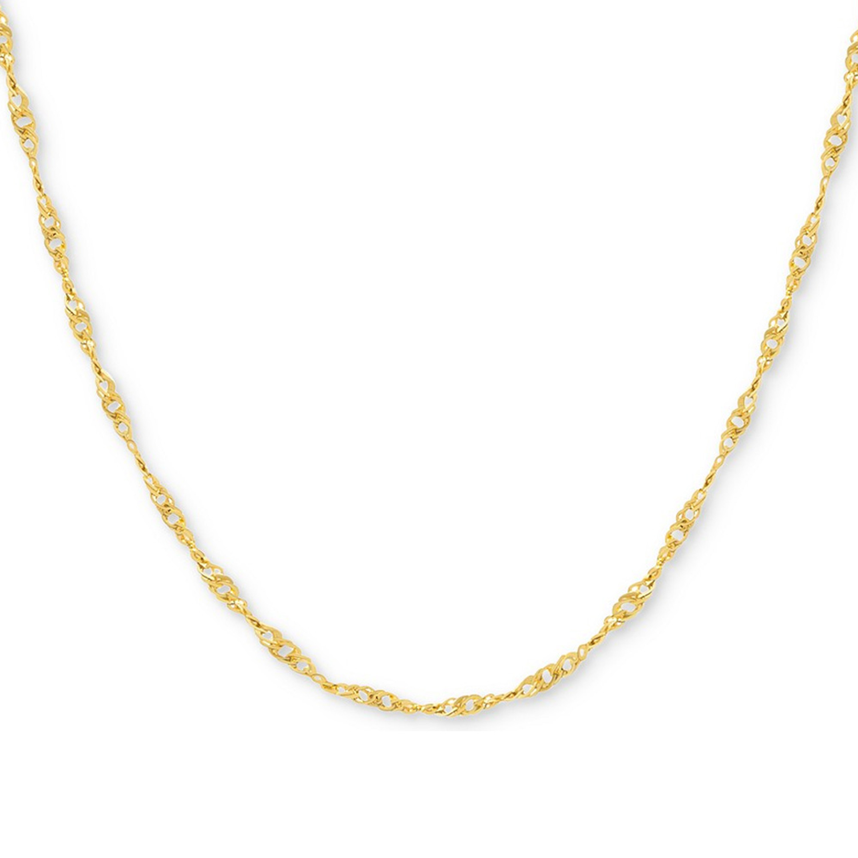 14k Gold 1.25mm Singapore Chain 18 Inches 14k Gold 1.25mm Singapore Chain 18 Inches