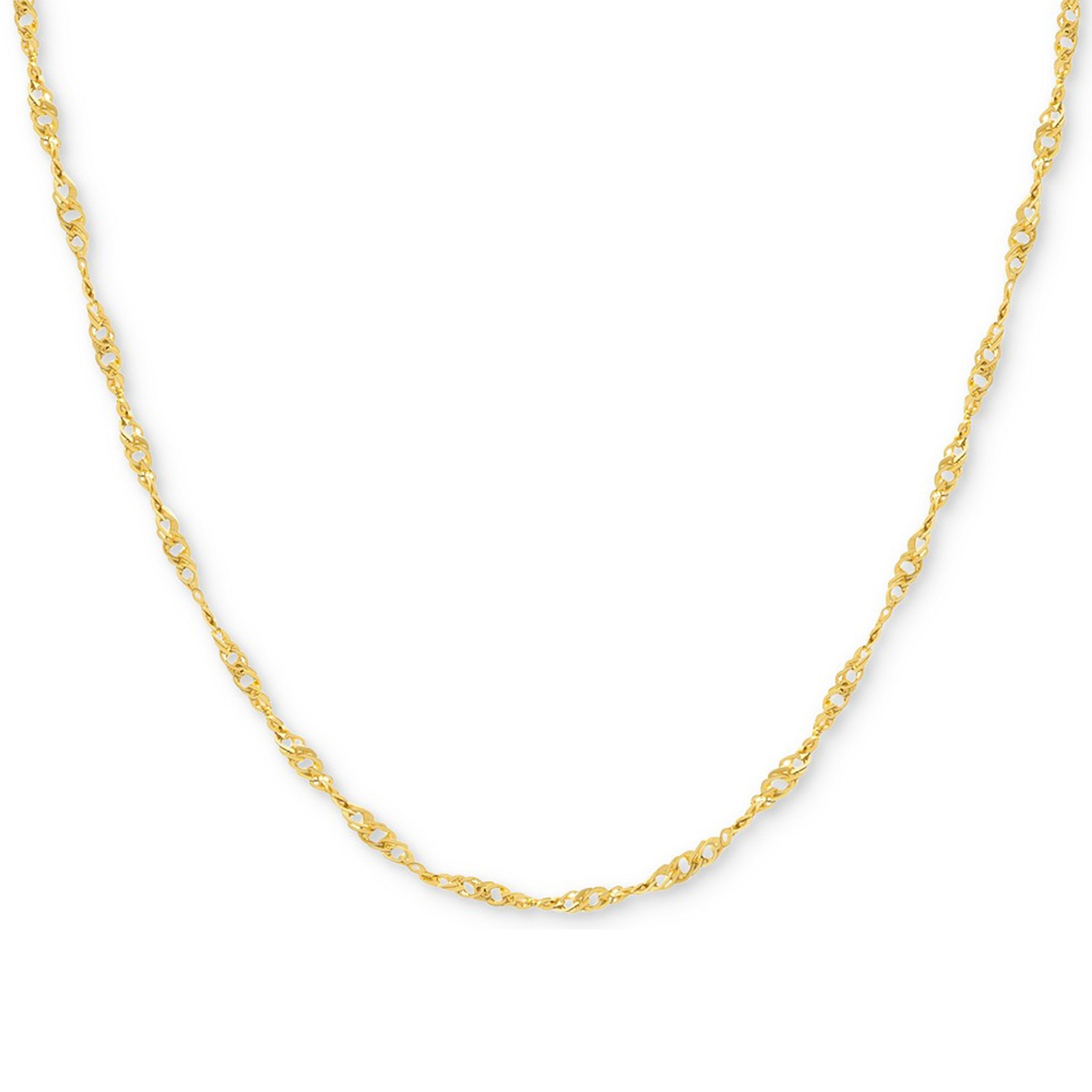 14k Gold 1mm Singapore Chain 20 Inches 14k Gold 1mm Singapore Chain 20 Inches