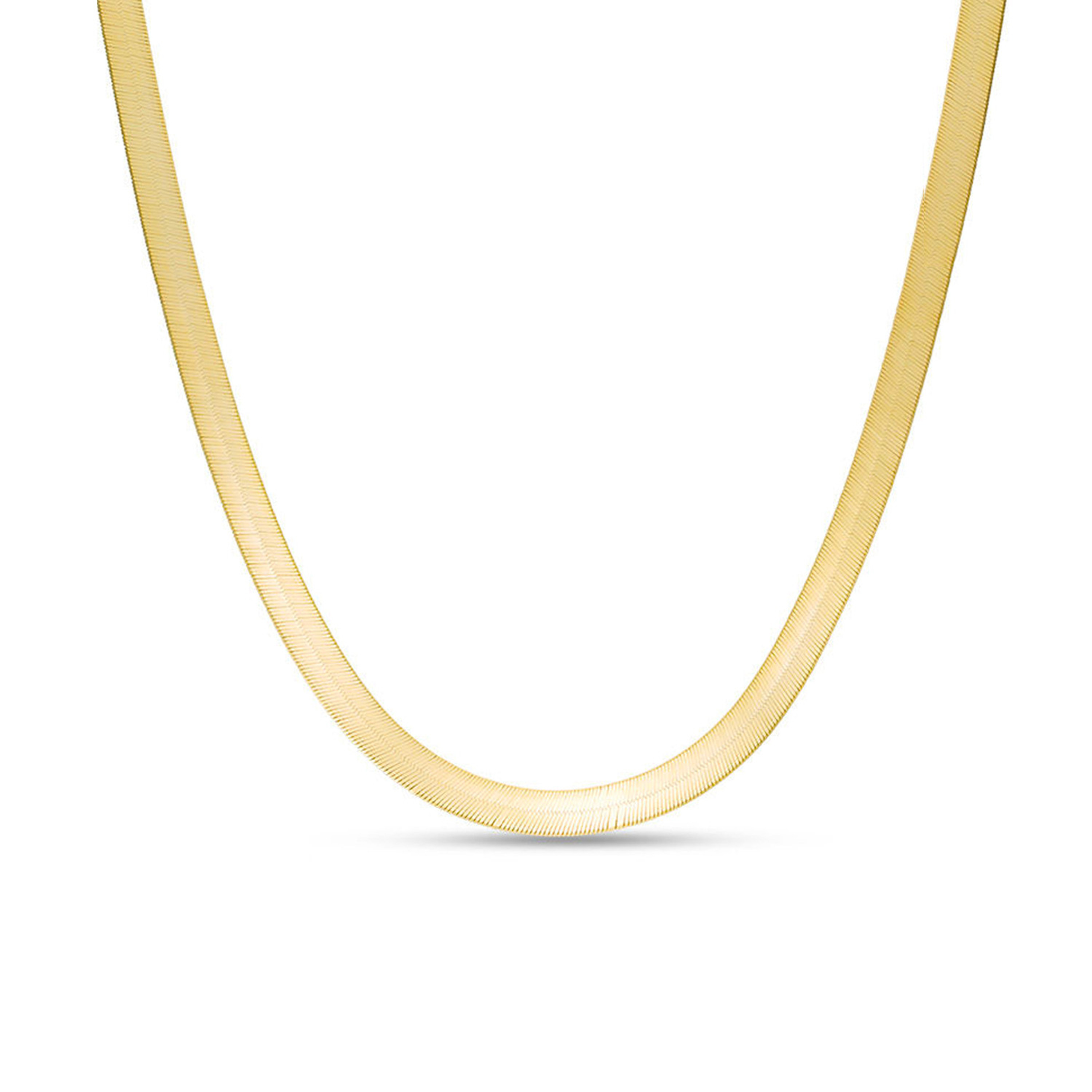 14k Gold 3.7mm Herringbone Chain 16 Inches 14k Gold 3.7mm Herringbone Chain 16 Inches