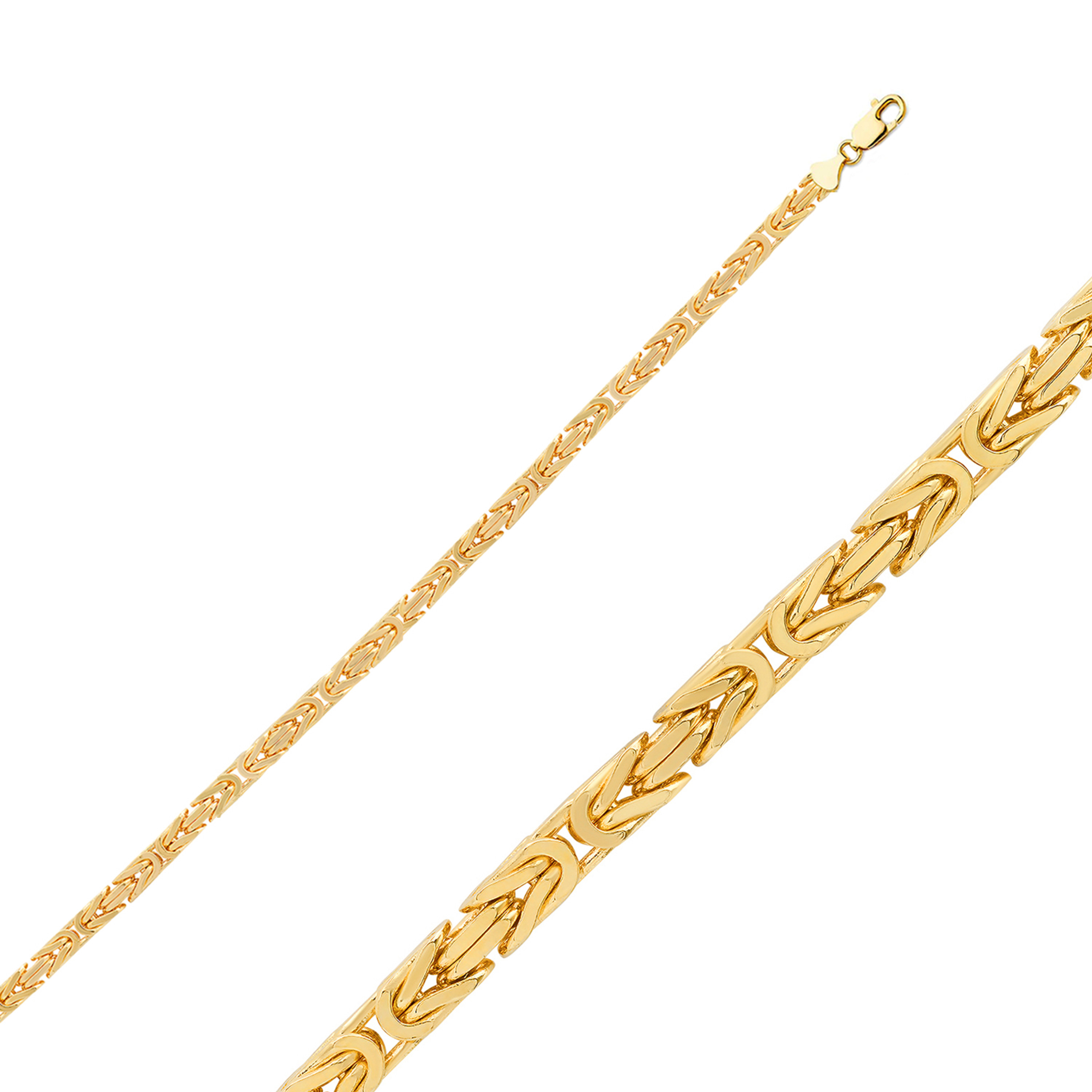 14k Gold 3.0mm Byzantine Chain 18 Inches | Sarraf.com