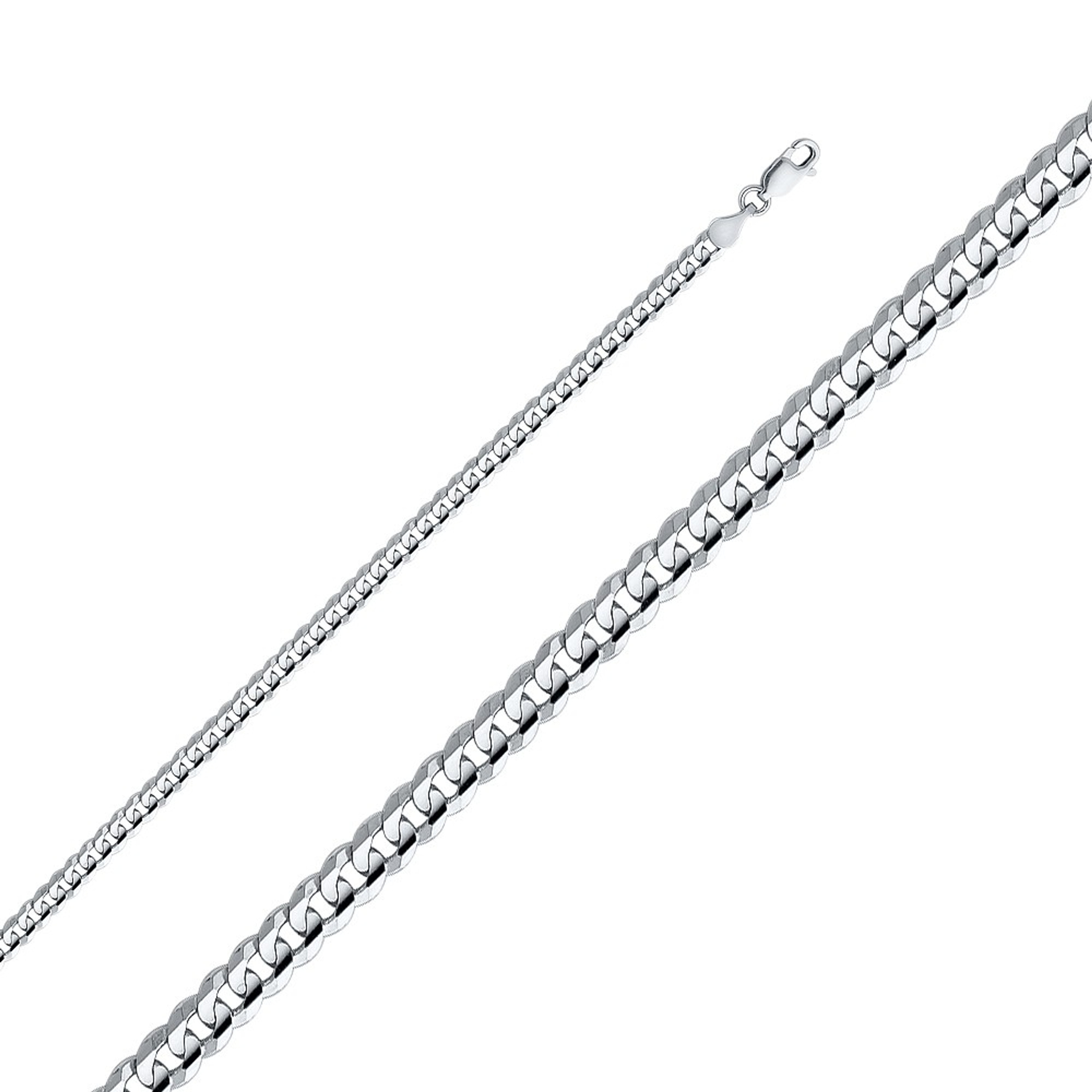 14k White Gold 4mm "Nickel Free" Curb Bracelet 8" 14k White Gold 4mm "Nickel Free" Curb Bracelet 8"
