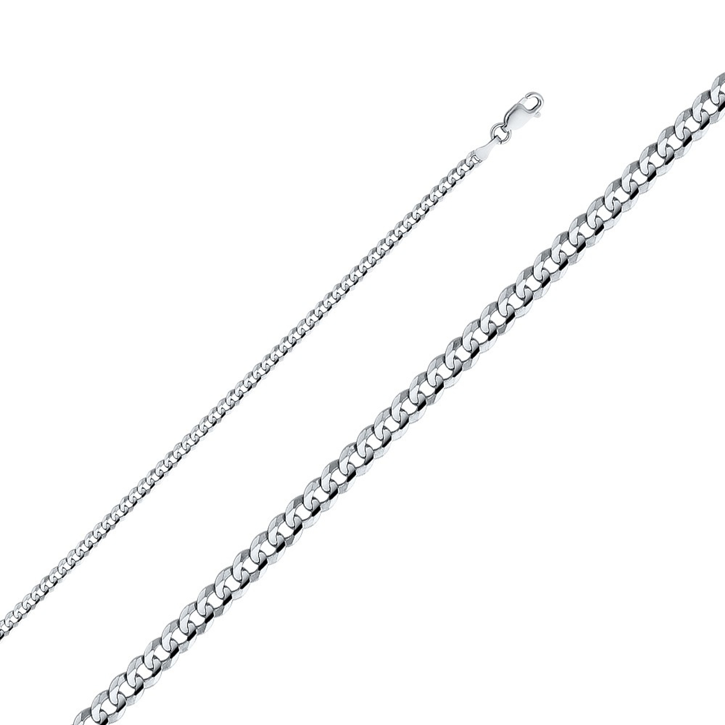 14k White Gold 3.1mm "Nickel Free" Curb Bracelet 7" 14k White Gold 3.1mm "Nickel Free" Curb Bracelet 7"