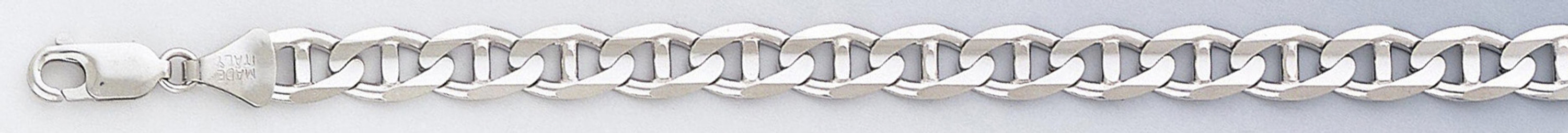 14k White Gold 7mm "Nickel Free" Mariner Bracelet 8" 14k White Gold 7mm "Nickel Free" Mariner Bracelet 8"
