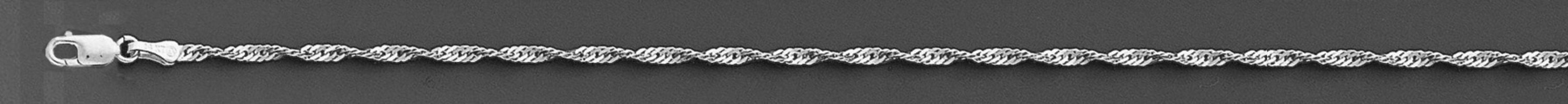 14k White Gold "Nickel Free" 1.75mm Singapore Chain 20" 14k White Gold "Nickel Free" 1.75mm Singapore Chain 20"