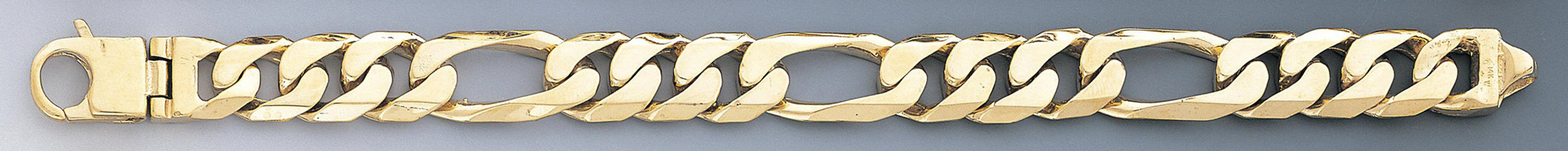 14k Gold 12.5mm Link Bracelet 9 Inches 14k Gold 12.5mm Link Bracelet 9 Inches