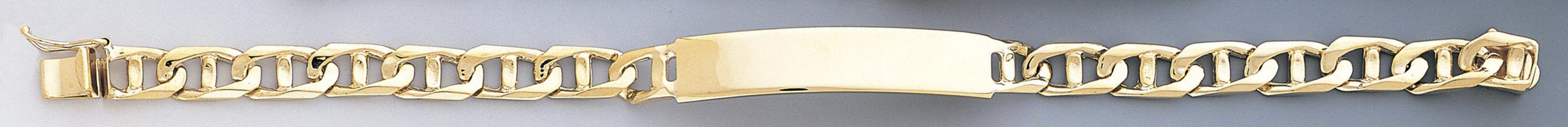 14k Gold 7.5mm Mariner Id Link Bracelet 8 Inches 14k Gold 7.5mm Mariner Id Link Bracelet 8 Inches