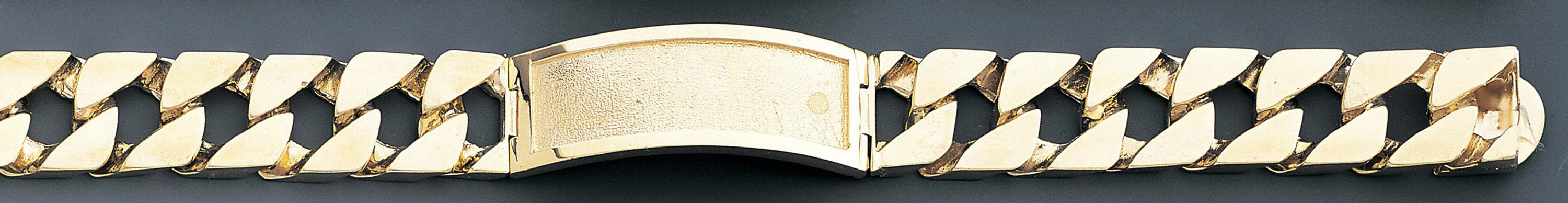 14k Yellow Gold 16mm Curb Id Link Bracelet 8 Inches 14k Yellow Gold 16mm Curb Id Link Bracelet 8 Inches