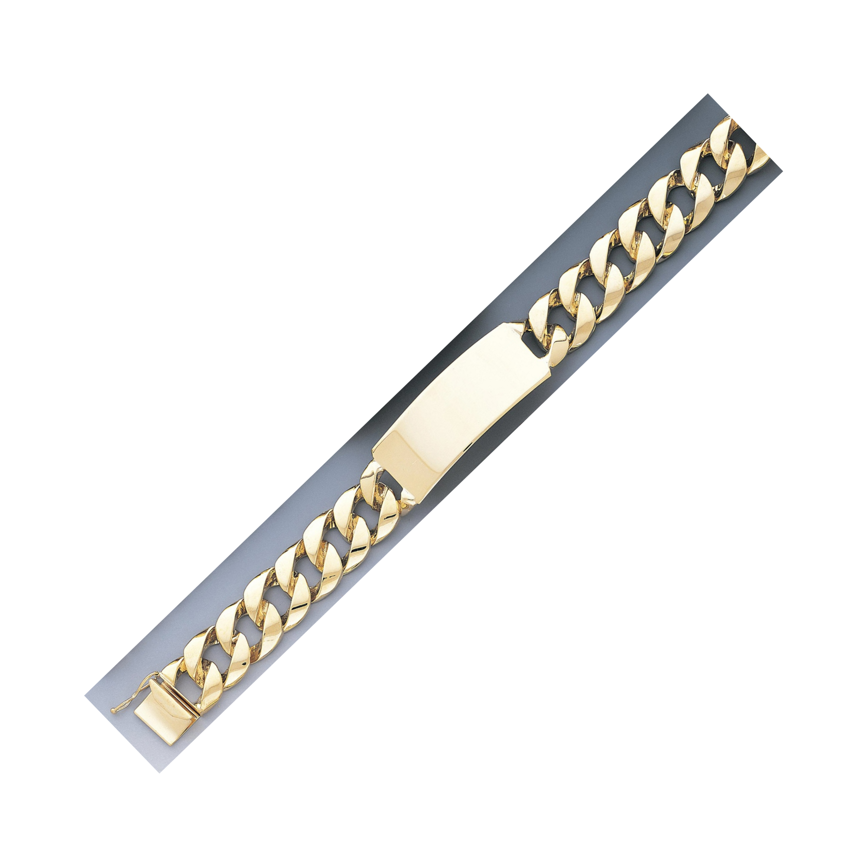 14k Yellow Gold 17mm Id Link Bracelet 9 Inches 14k Yellow Gold 17mm Id Link Bracelet 9 Inches