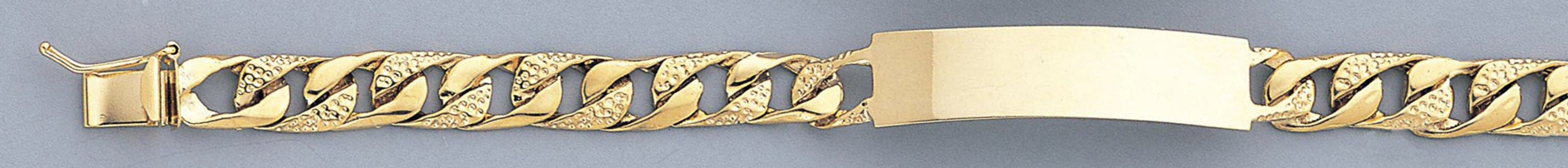 14k Gold 9mm Pave Id Link Bracelet 8.5 Inches 14k Gold 9mm Pave Id Link Bracelet 8.5 Inches