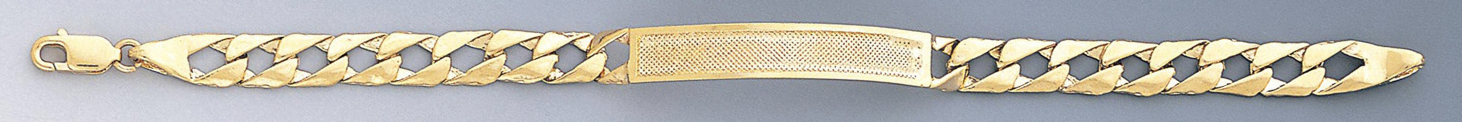 14k Gold 6mm Kid's Crub Link Id Bracelet 6 Inches 14k Gold 6mm Kid's Crub Link Id Bracelet 6 Inches