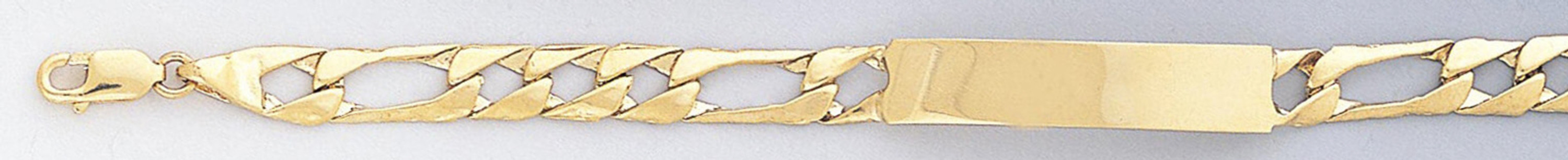 14k Gold 6mm Kid's Figaro Link Id Bracelet 5.5 Inches 14k Gold 6mm Kid's Figaro Link Id Bracelet 5.5 Inches