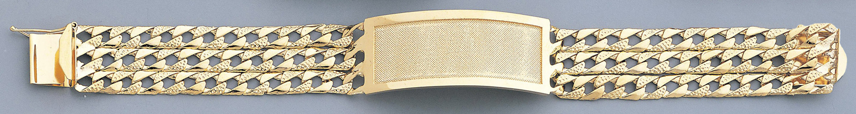 14k Gold 18mm Curb Id Link Bracelet 8 Inches 14k Gold 18mm Curb Id Link Bracelet 8 Inches
