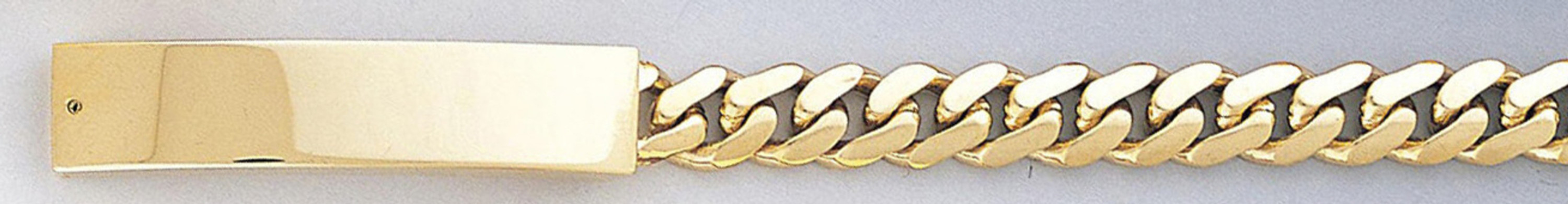 14k Gold 7mm Military Id Link Bracelet 8 Inches 14k Gold 7mm Military Id Link Bracelet 8 Inches