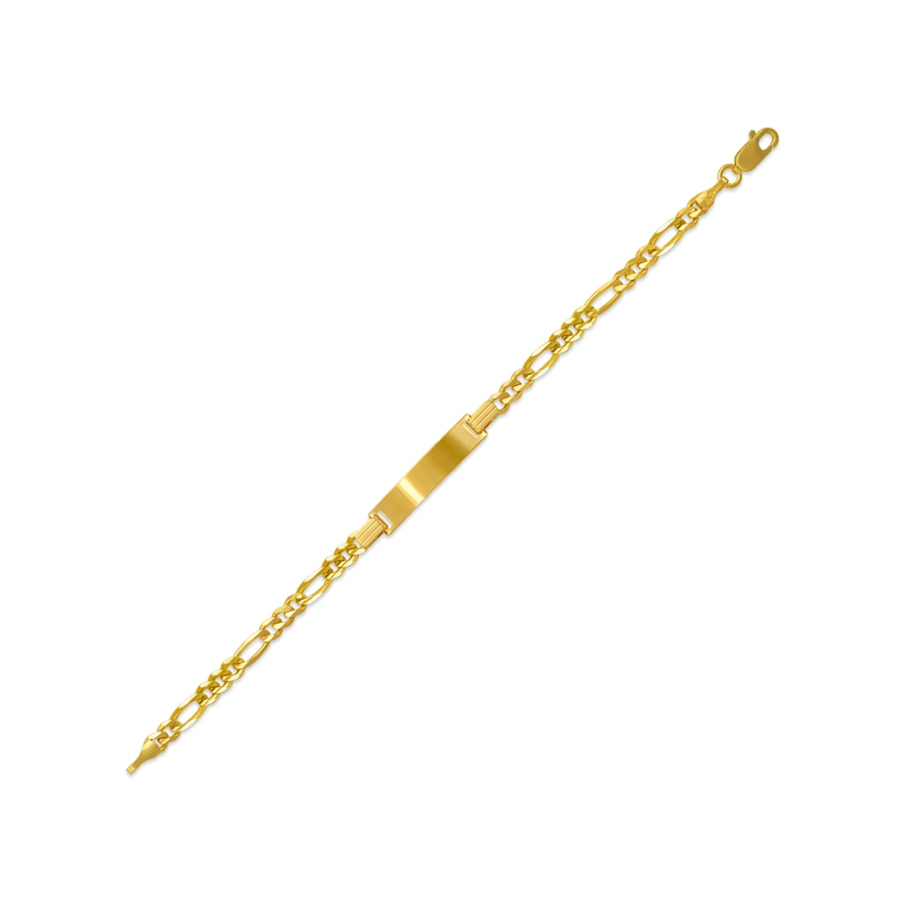 14k Gold 4mm Children's  Italian Id Bracelet 6" 14k Gold 4mm Children's  Italian Id Bracelet 6"