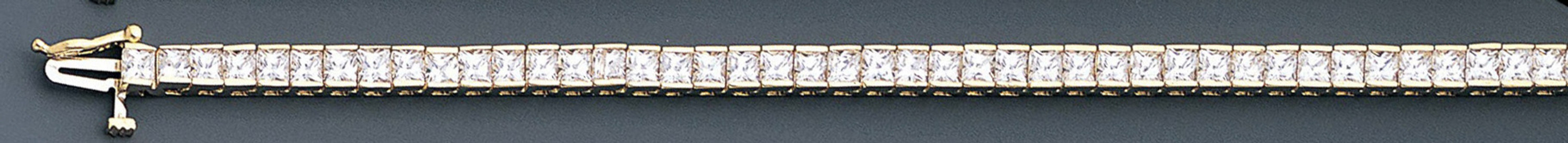 14k Gold 11.2 Ct. Princess Cut Cz Tennis Bracelet 14k Gold 11.2 Ct. Princess Cut Cz Tennis Bracelet