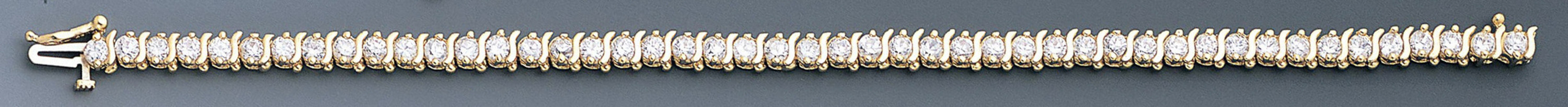 14k Gold 4.6 Ct. Round Cz Tennis Bracelet 14k Gold 4.6 Ct. Round Cz Tennis Bracelet