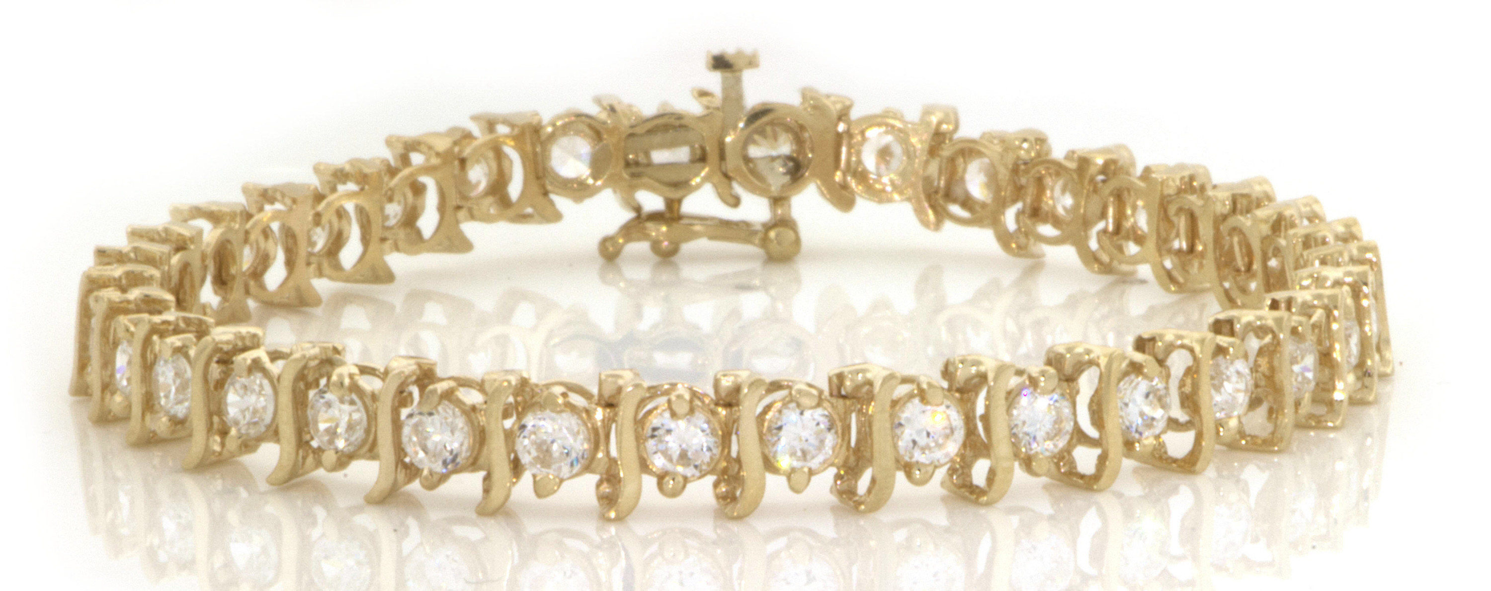 14k Gold 3.15 Ct Round Cz Tennis Bracelet 14k Gold 3.15 Ct Round Cz Tennis Bracelet