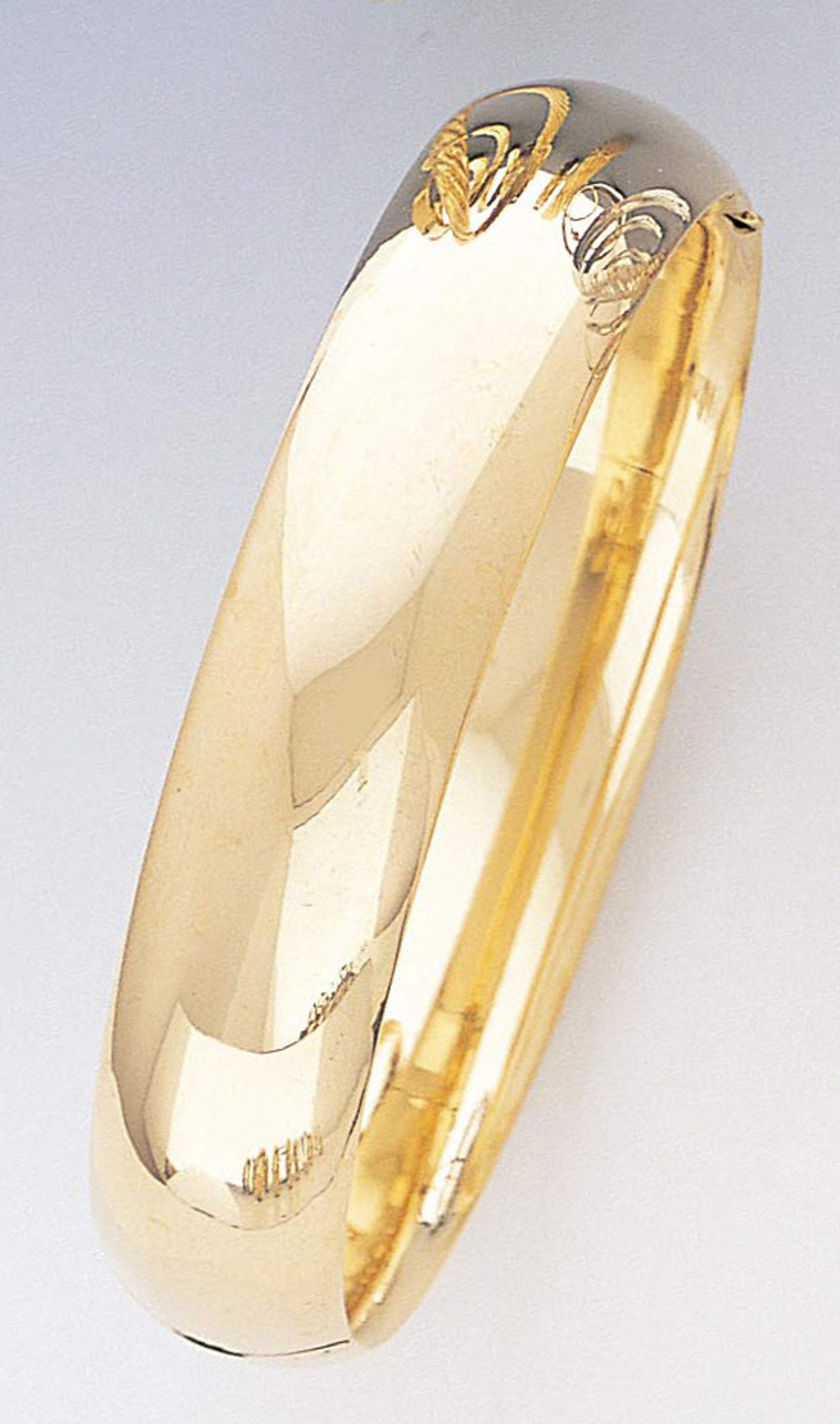 14k Gold 14mm Wide Polished Hollow Bangle 7.0" 14k Gold 14mm Wide Polished Hollow Bangle 7.0"