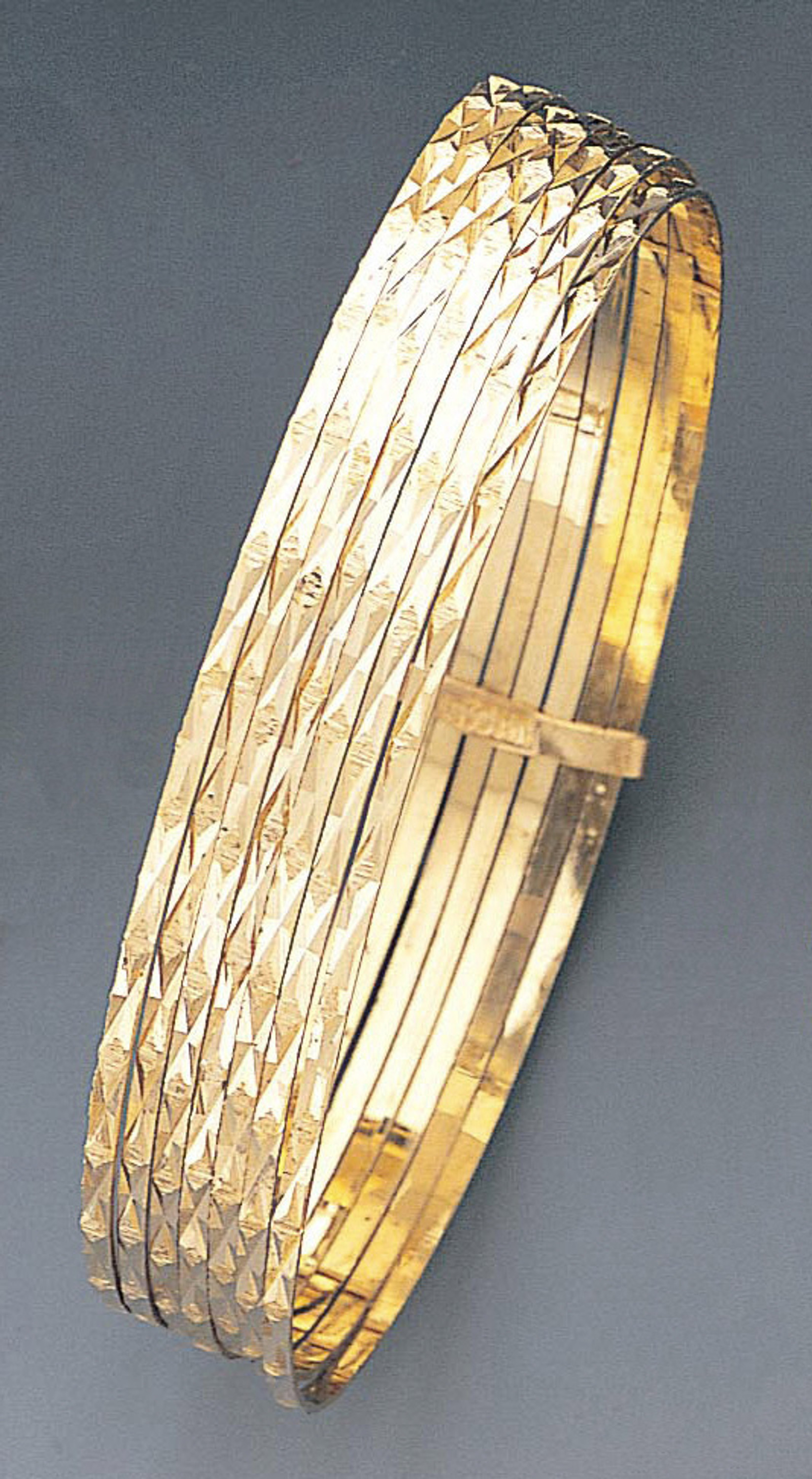 14k Gold 7 Day (Semanario) slip-on Solid Bangles 7.5 Inches3060 14k Gold 7 Day (Semanario) slip-on Solid Bangles 7.5 Inches3060
