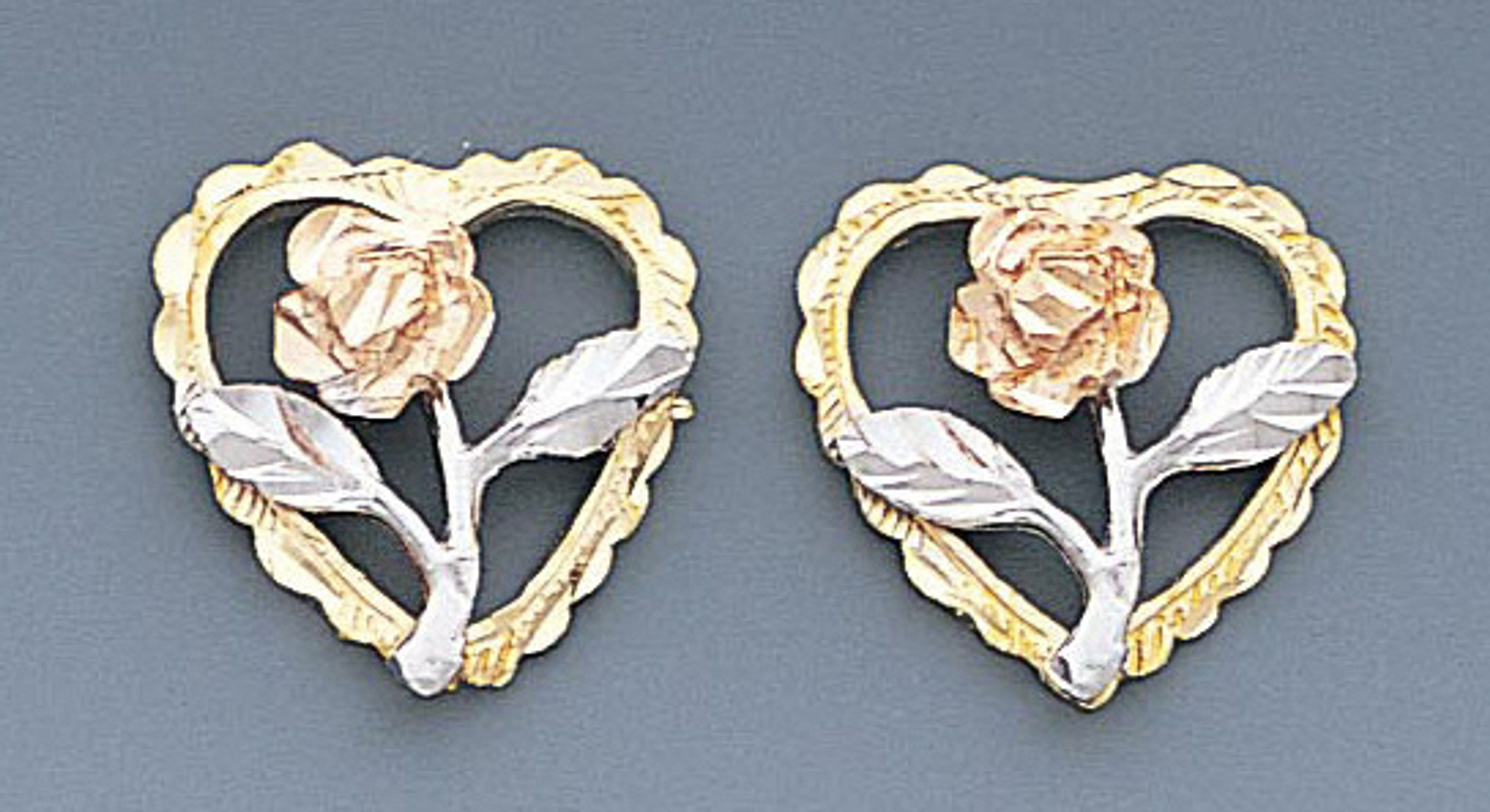 14k Gold Tri-color Earrings 16mm W X 16mm H 14k Gold Tri-color Earrings 16mm W X 16mm H