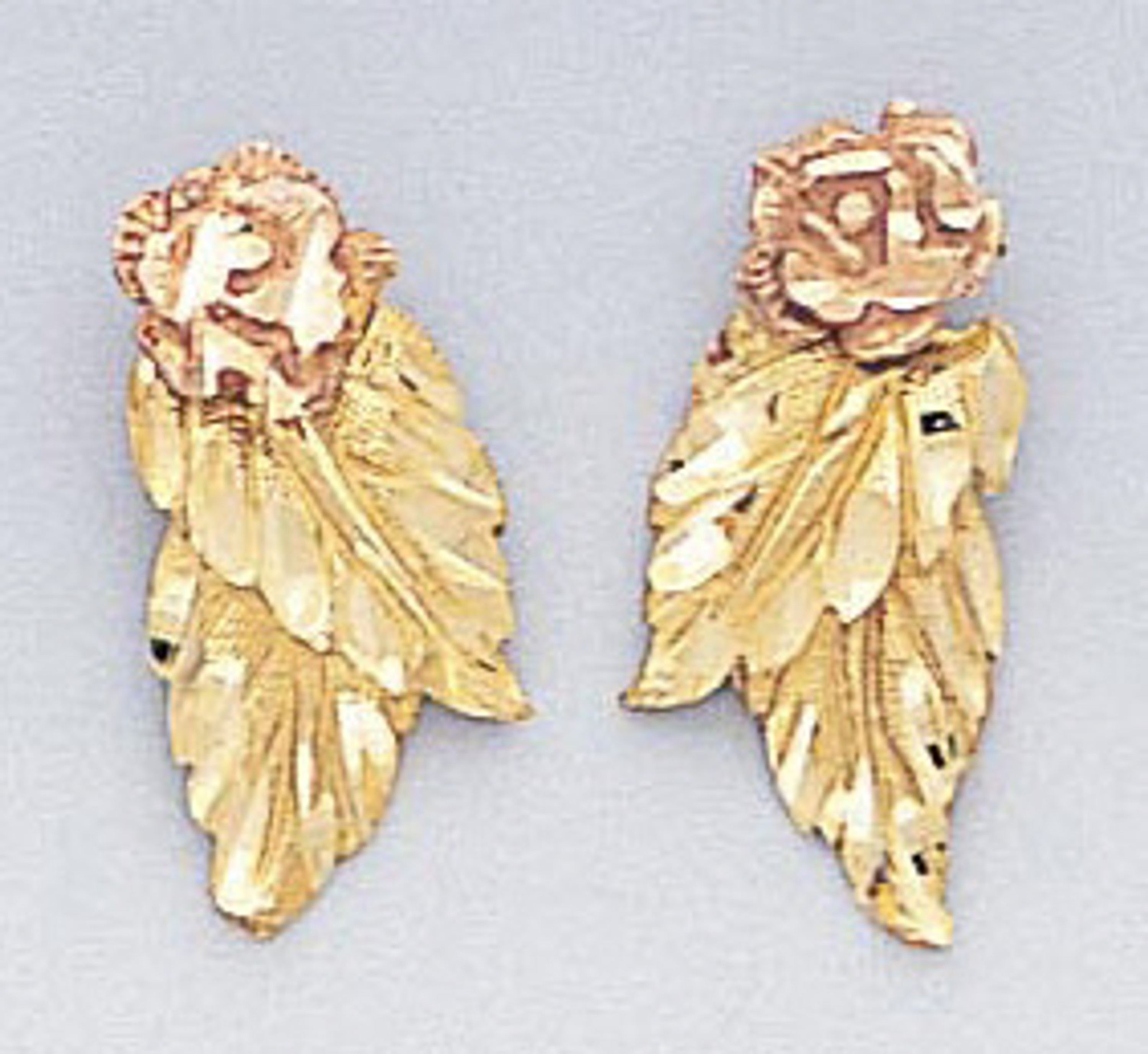14k Gold Tri-color Earrings 8mm W X 15mm H 14k Gold Tri-color Earrings 8mm W X 15mm H