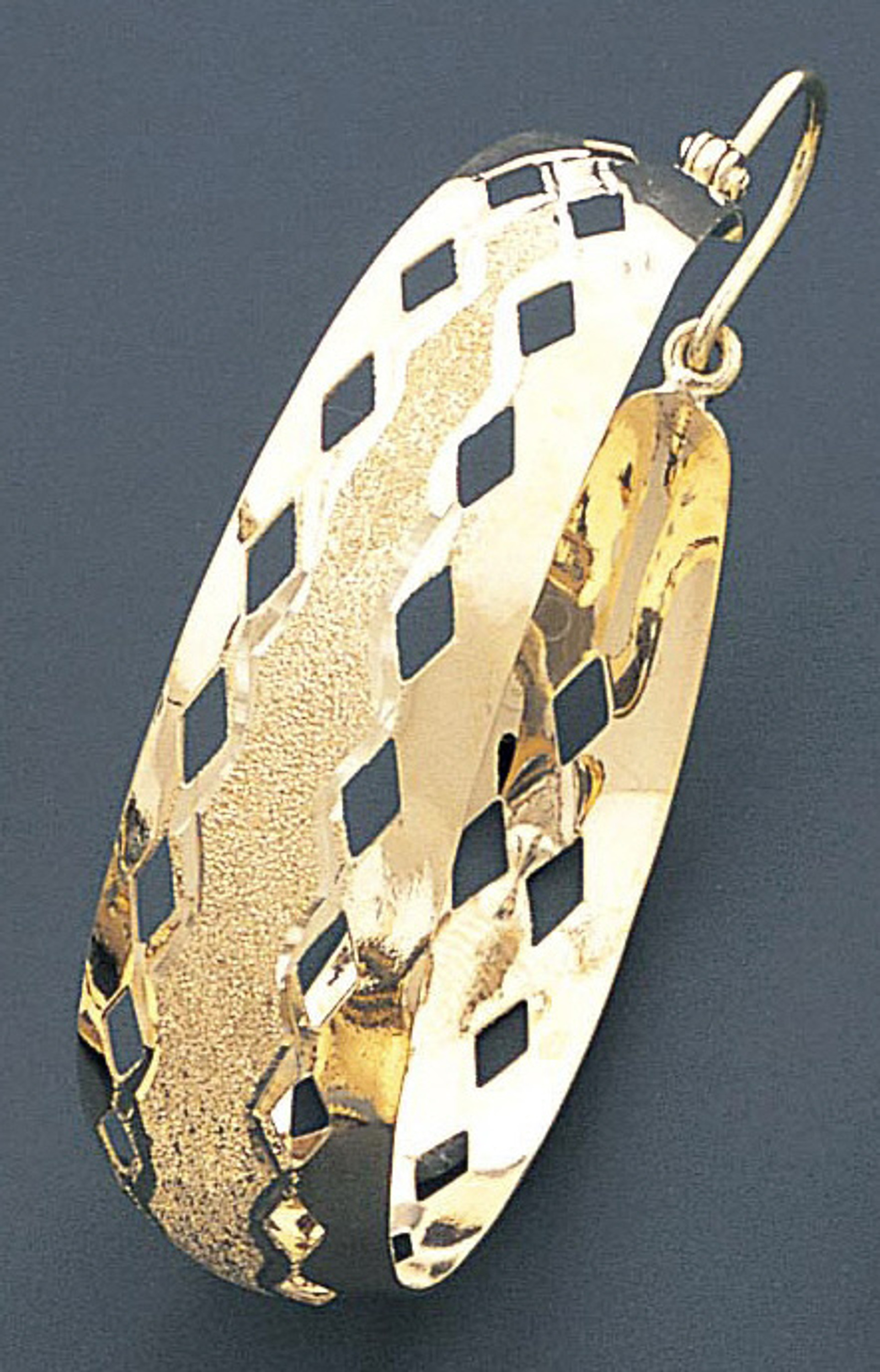 14k Gold Bangle Earrings 13mm W X 43mm D 14k Gold Bangle Earrings 13mm W X 43mm D