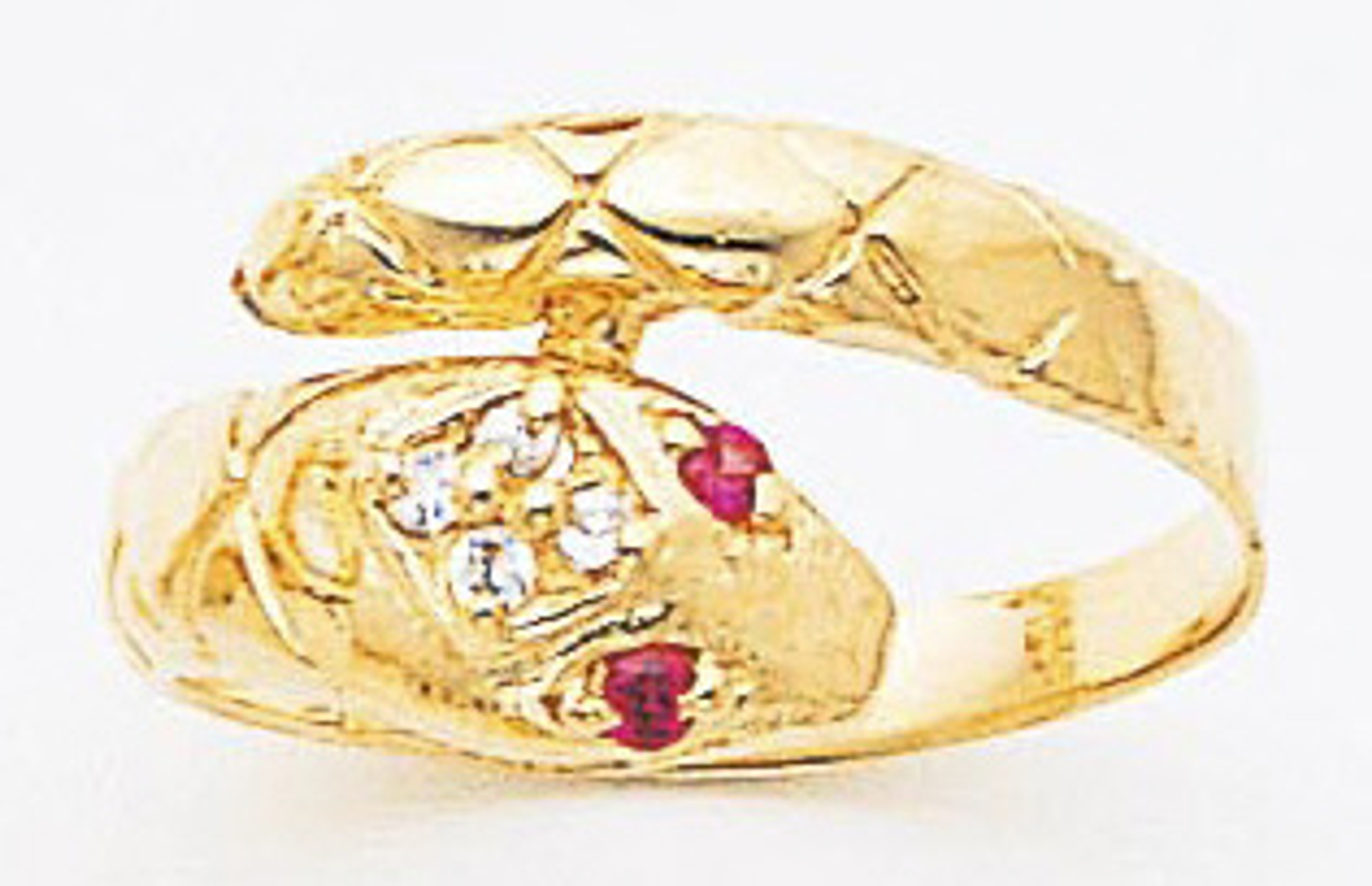 14k Gold Ladies Cz Serpent Cocktail Ring 14k Gold Ladies Cz Serpent Cocktail Ring