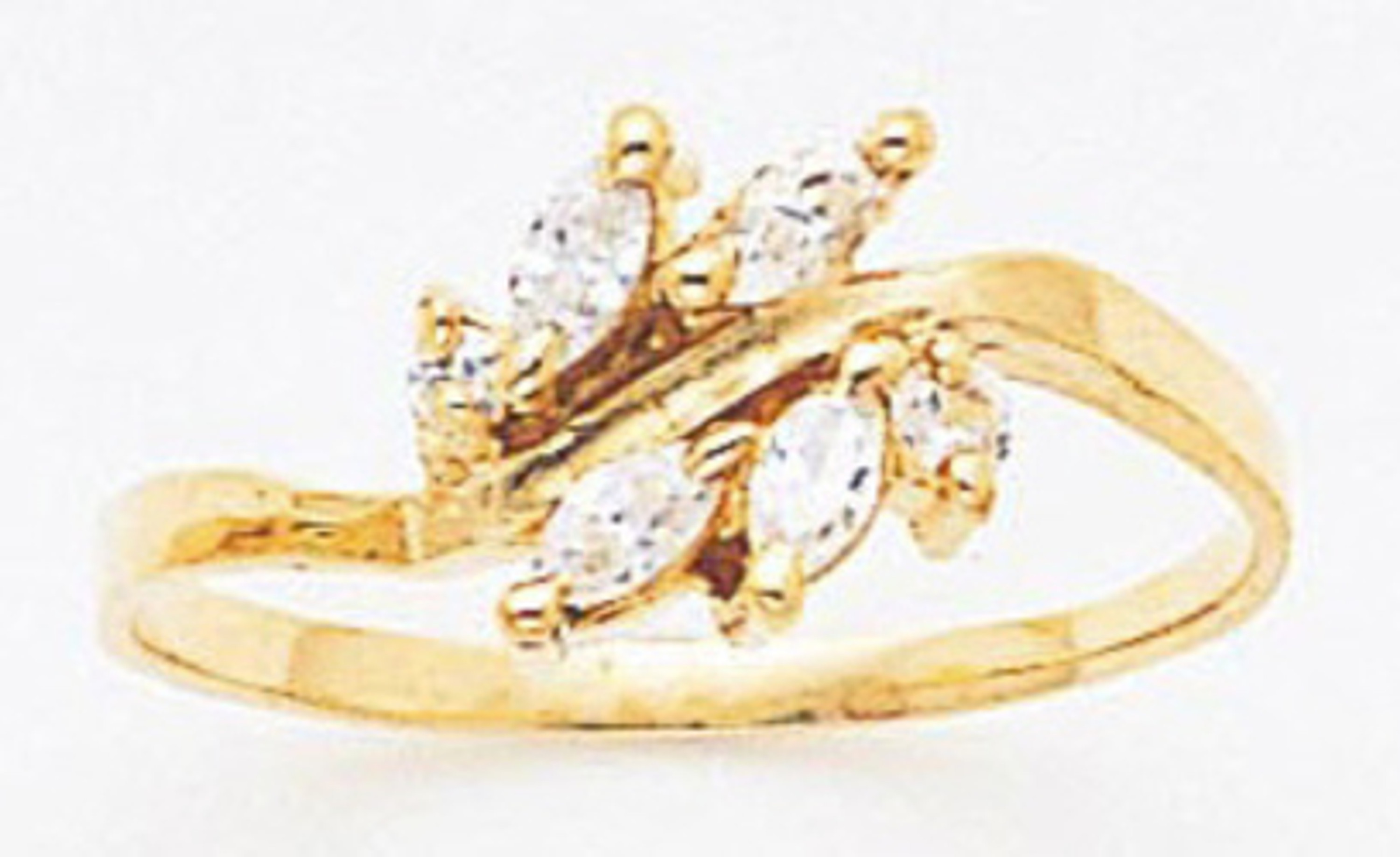 14K Yellow Gold 10Mm Ladies Cubic Zirconia Ring 14K Yellow Gold 10Mm Ladies Cubic Zirconia Ring