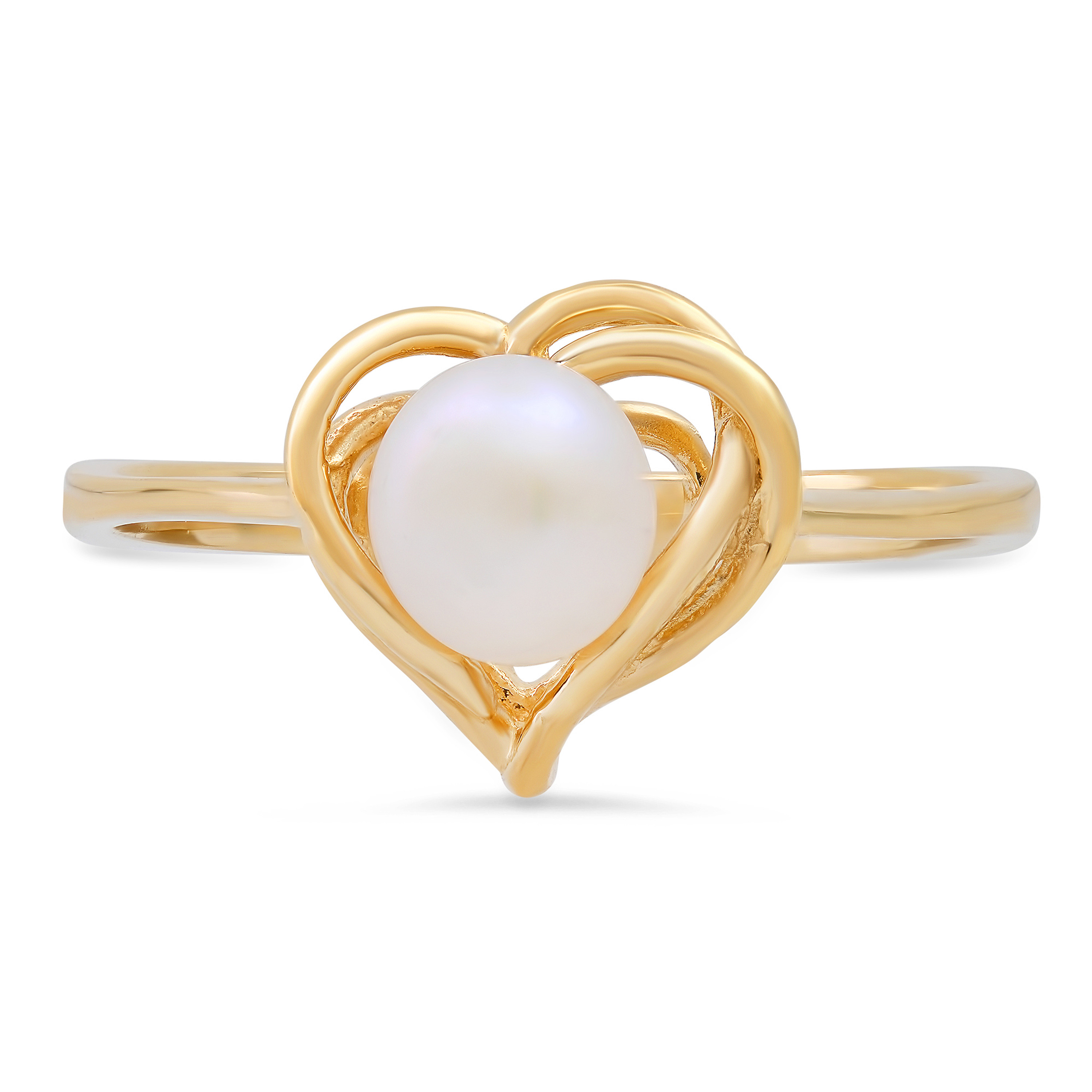 14k Gold Ladies 5mm White Cultured Pearl Ring 14k Gold Ladies 5mm White Cultured Pearl Ring