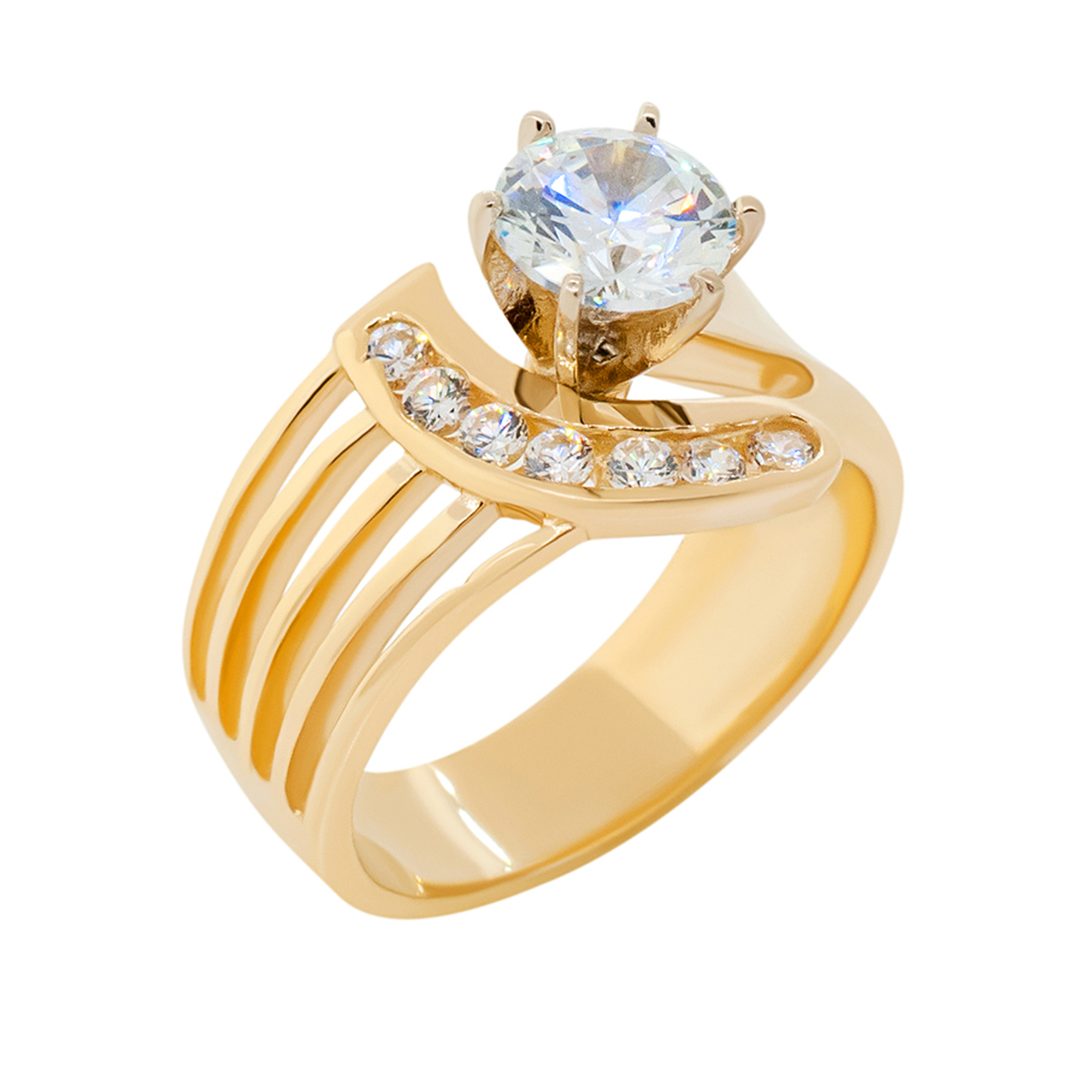 14k Gold 12mm W Round Cz Solitaire Ring 14k Gold 12mm W Round Cz Solitaire Ring