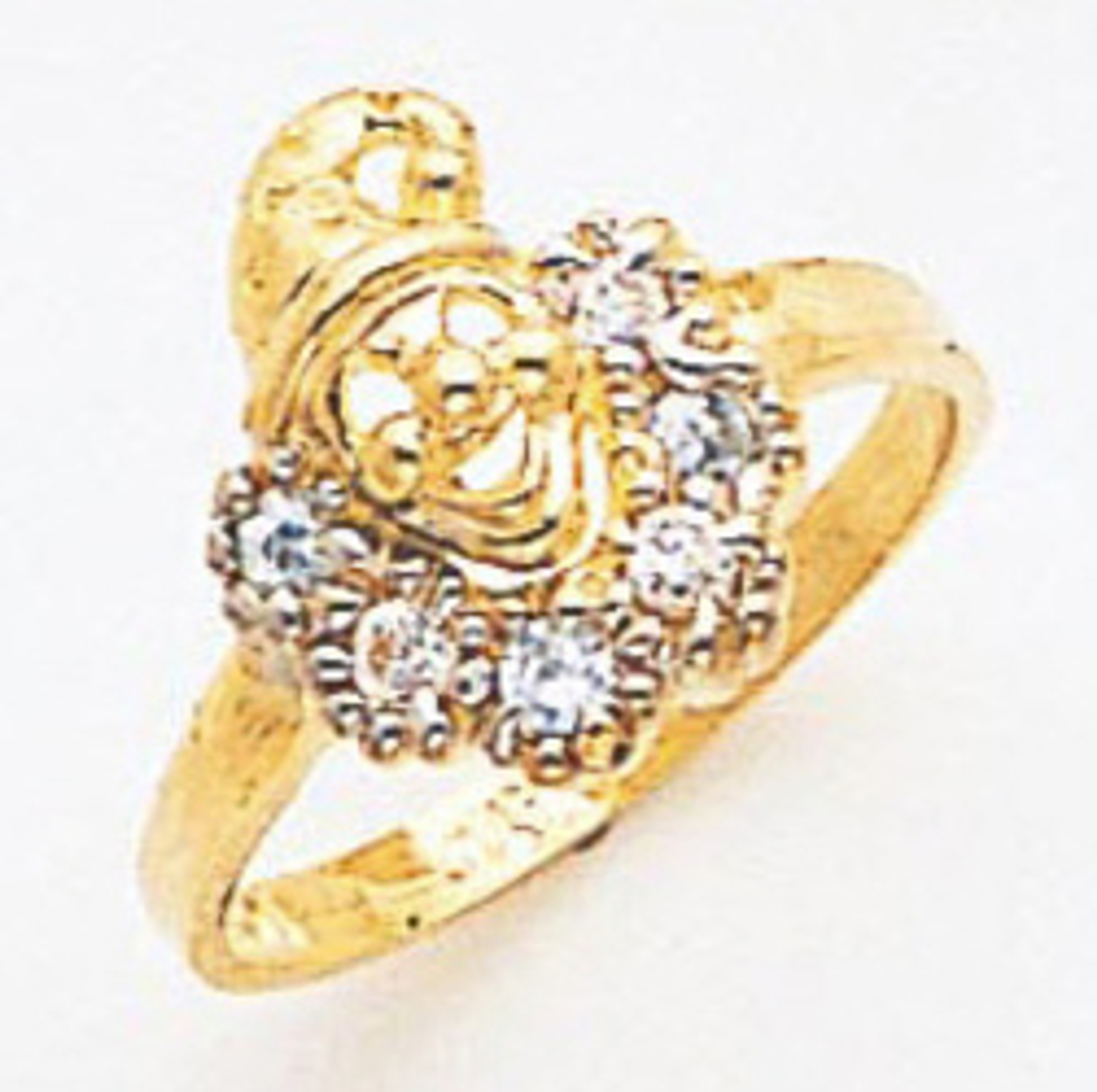 14k Gold Children Cz Clown Ring 14k Gold Children Cz Clown Ring