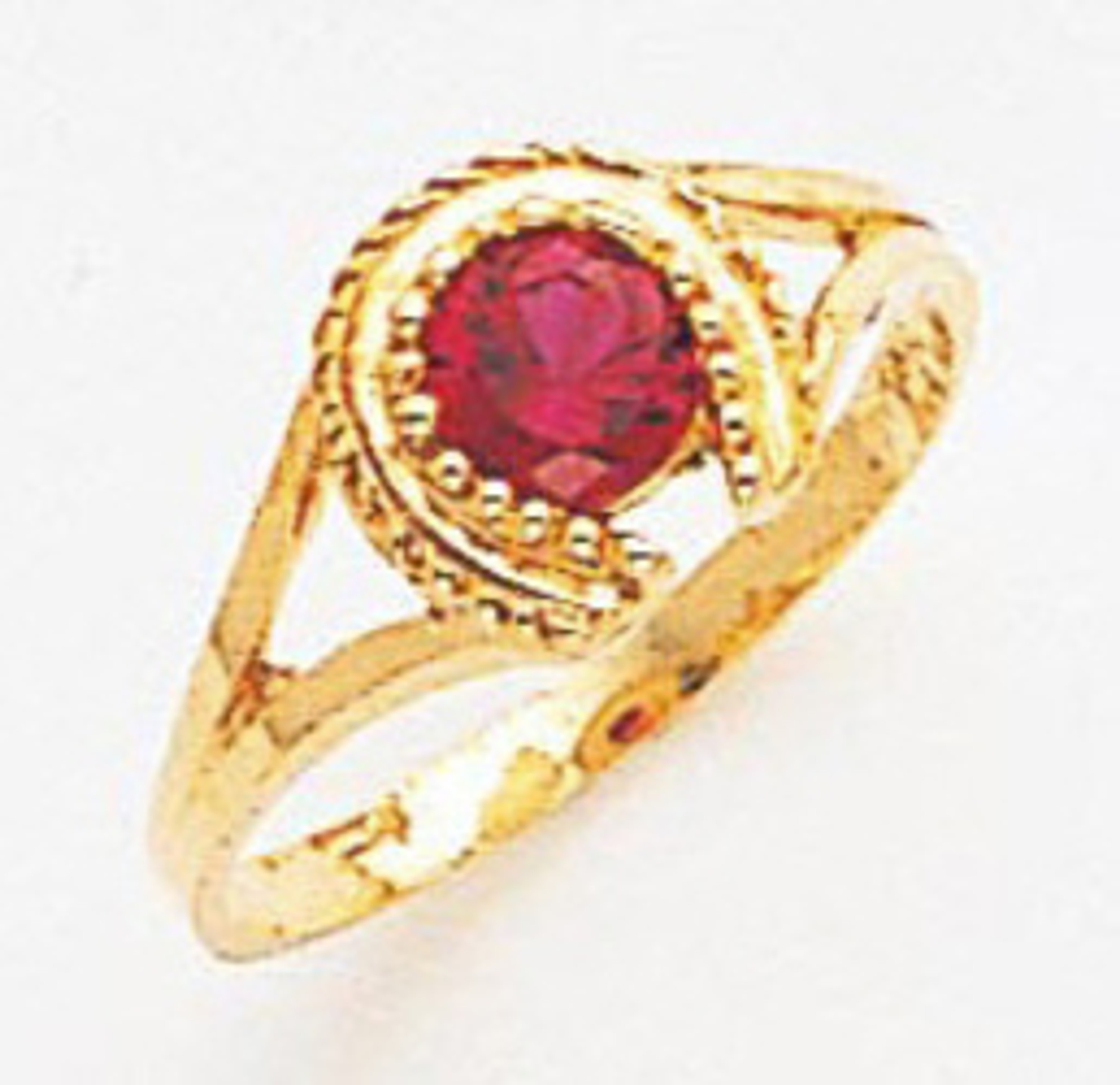 14k Yellow Gold Children Cz Center Stone Horseshoe Ring 14k Yellow Gold Children Cz Center Stone Horseshoe Ring