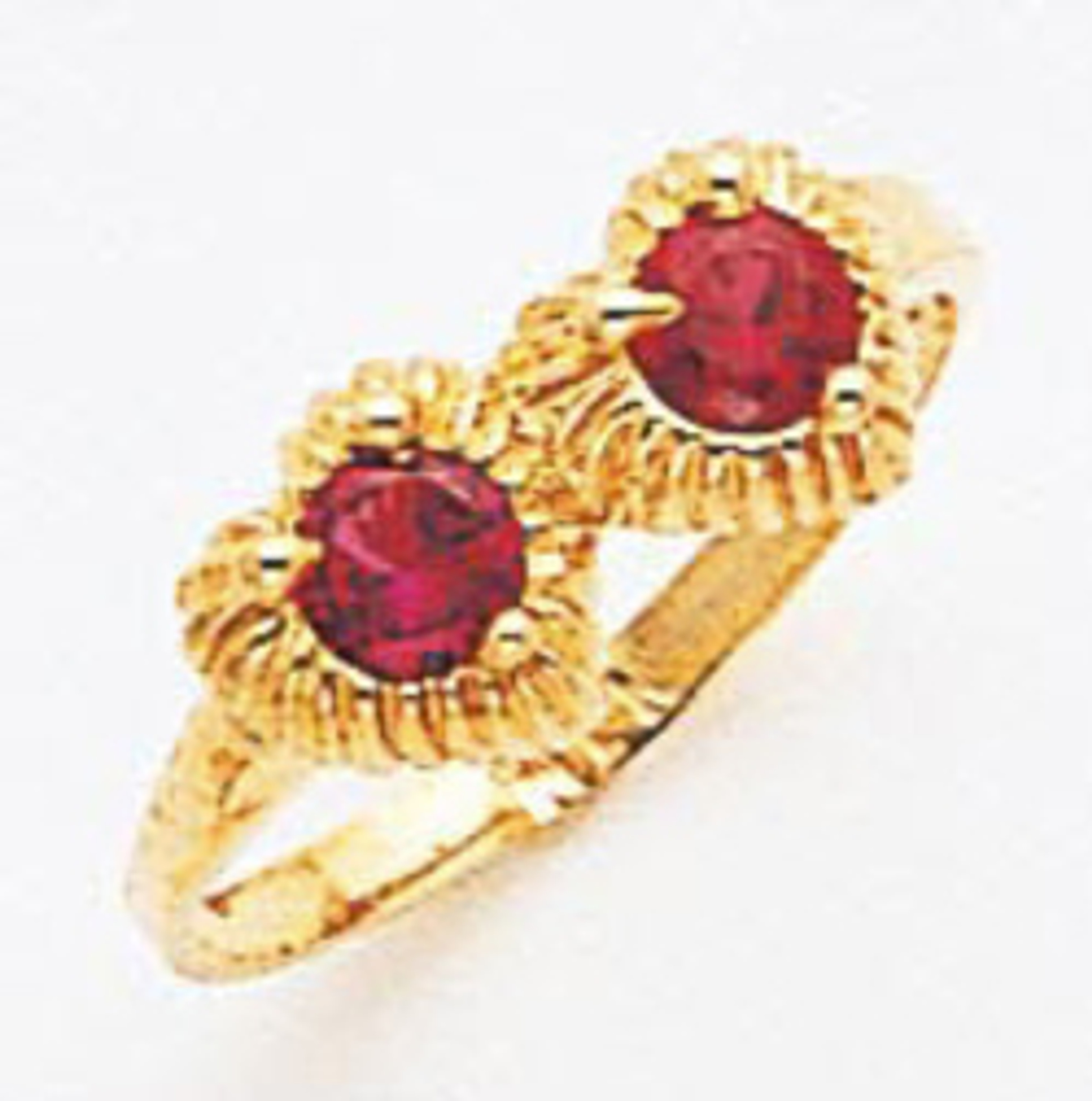 14k Gold Children Cz Double Heart Ring 14k Gold Children Cz Double Heart Ring