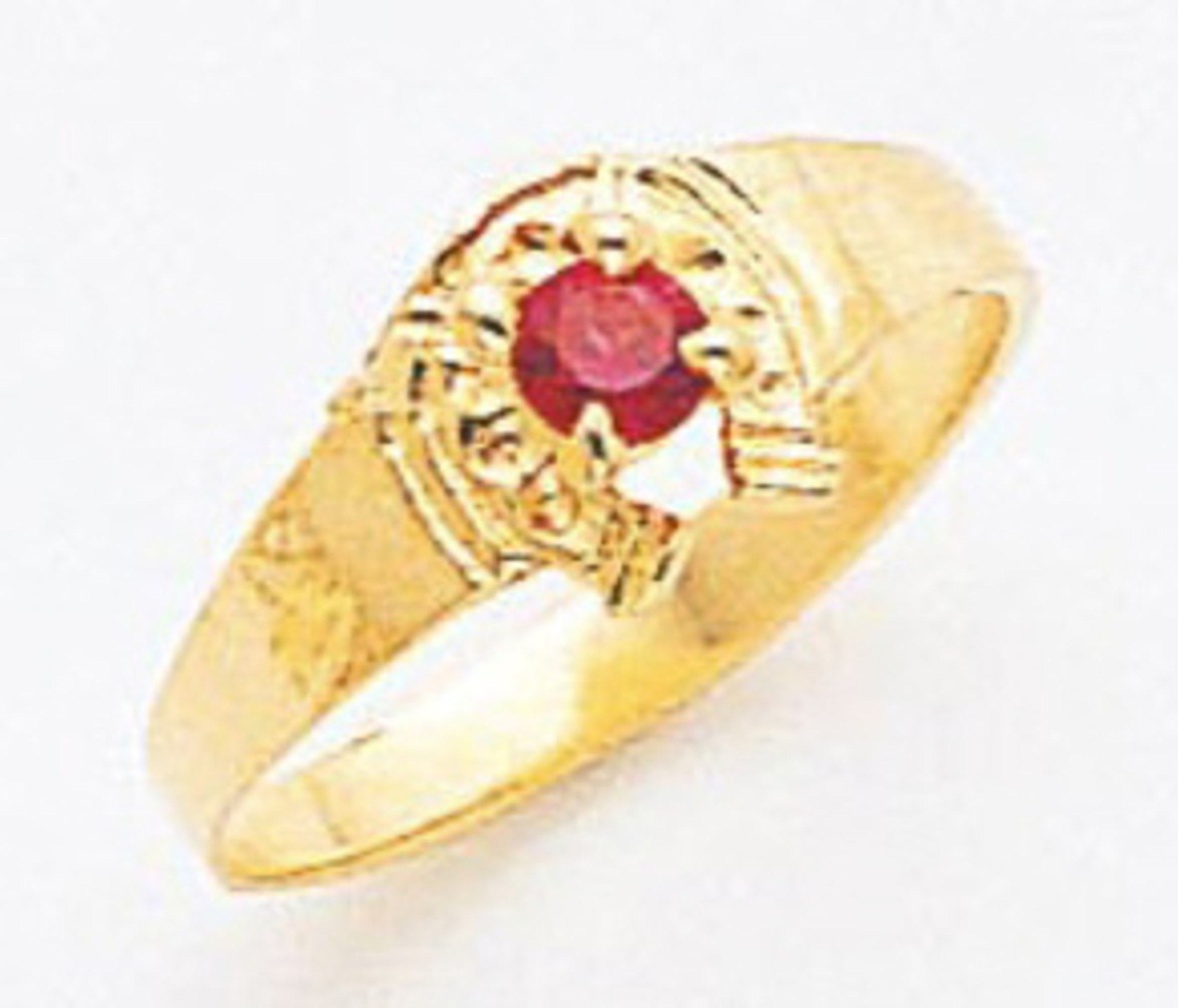 14k Gold Children Cz Center Stone Horseshoe Ring 14k Gold Children Cz Center Stone Horseshoe Ring