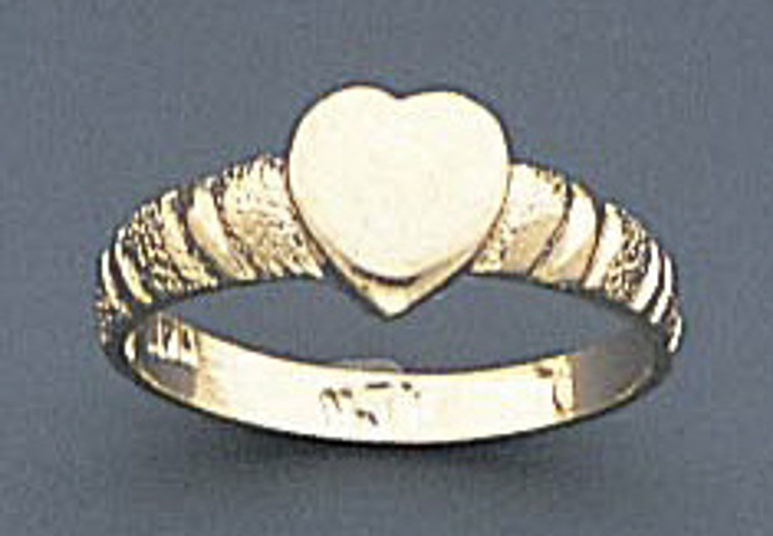 14k Gold 6mm Wide Baby Heart Ring 14k Gold 6mm Wide Baby Heart Ring