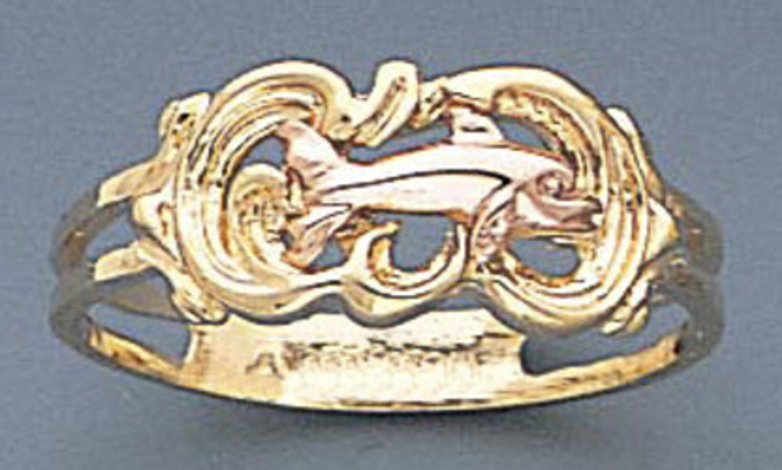 14k Gold Ladies Tri-color Dolphin Ring 14k Gold Ladies Tri-color Dolphin Ring