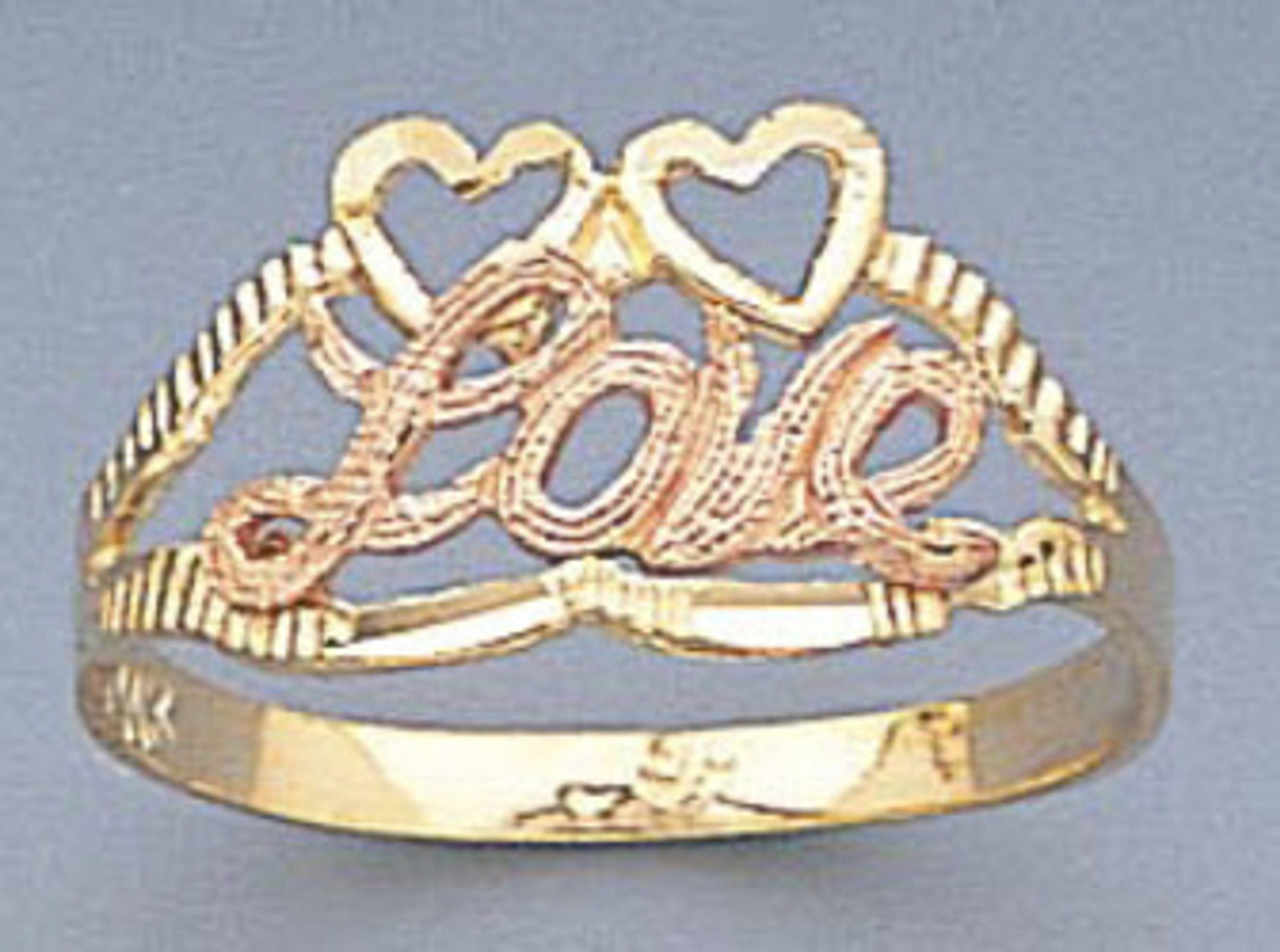 14k Gold Ladies Tri-color Love Ring 14k Gold Ladies Tri-color Love Ring