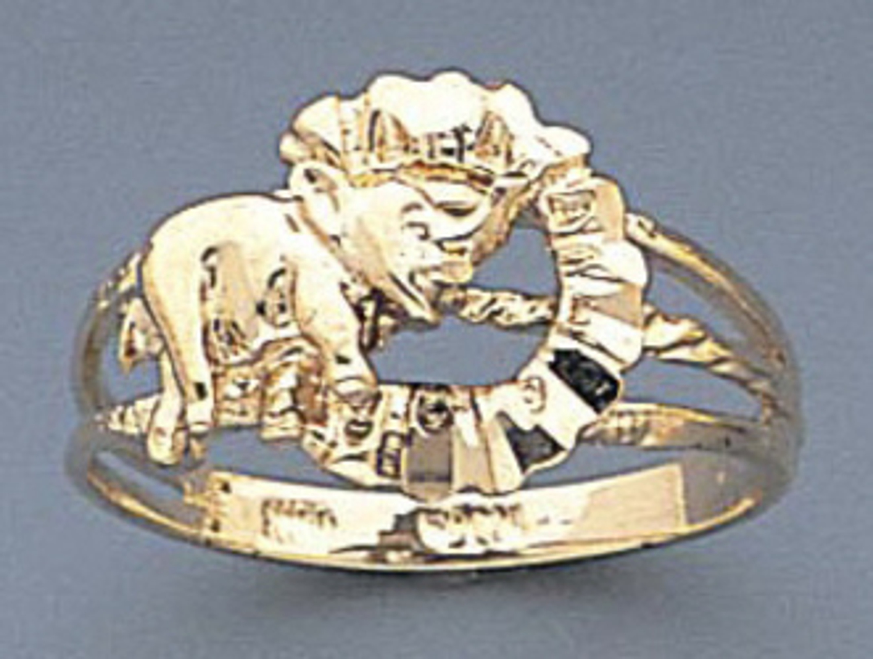 14k Gold 11mm Ladies Diamond Cut Elephant Ring 14k Gold 11mm Ladies Diamond Cut Elephant Ring