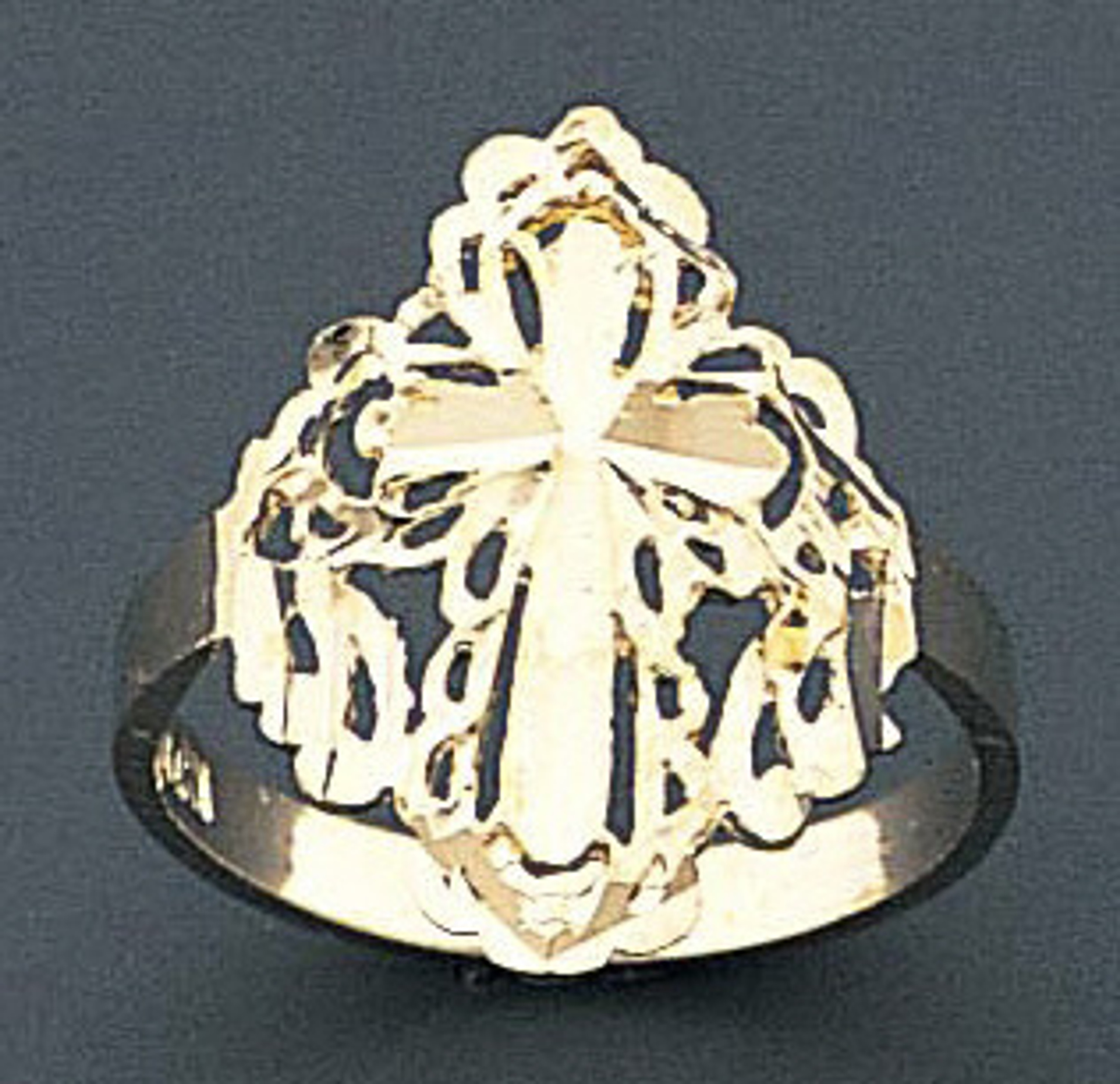 14k Gold Ladies Diamond Cut Cross Ring 14k Gold Ladies Diamond Cut Cross Ring