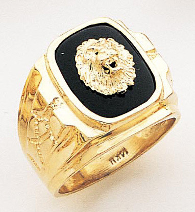 14k Gold Men's Lion Ring | SARRAF.COM