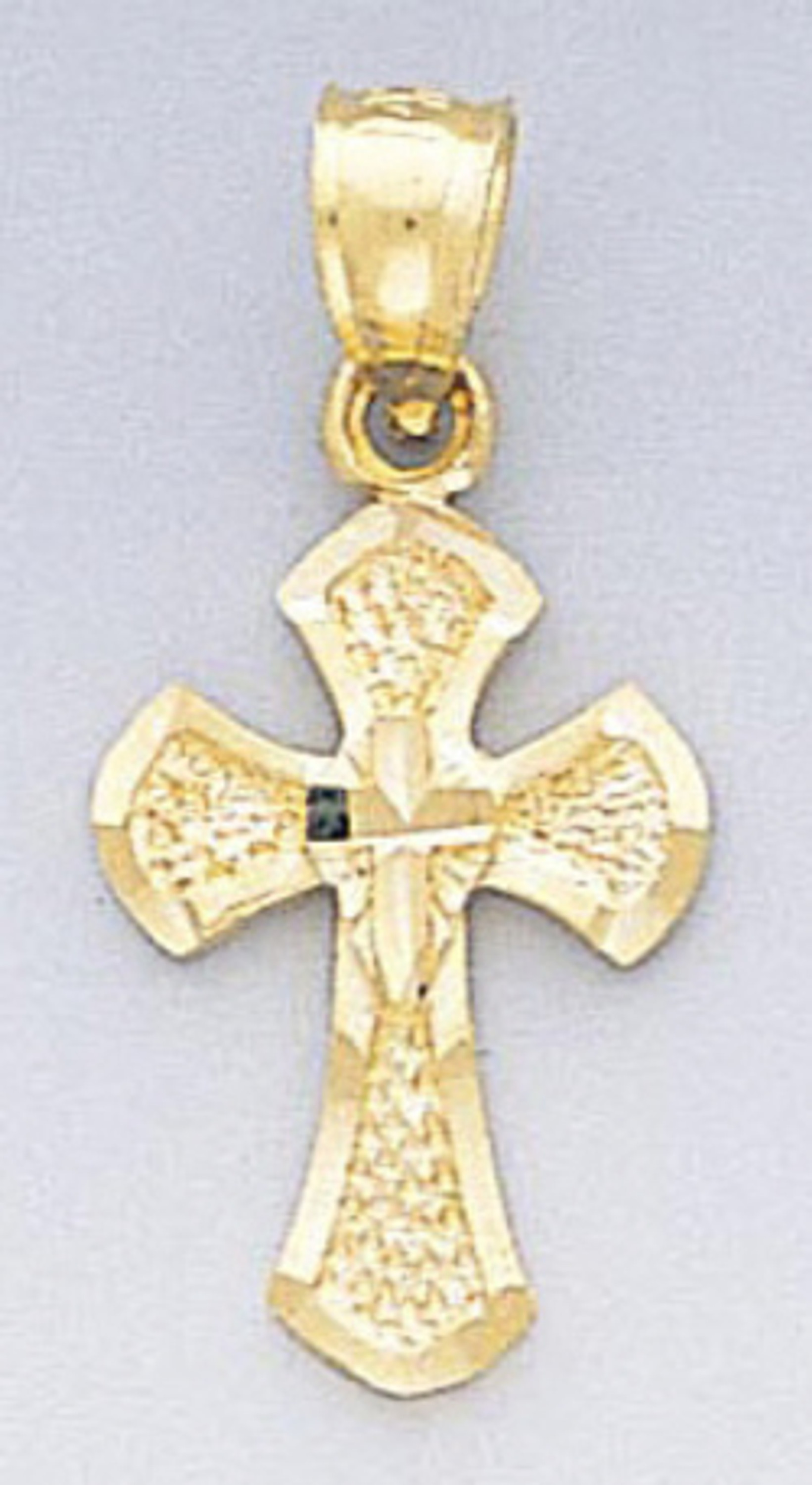 14k Gold Diamond Cut Cross Pendant 12mm W X 26mm H Inc 14k Gold Diamond Cut Cross Pendant 12mm W X 26mm H Inc