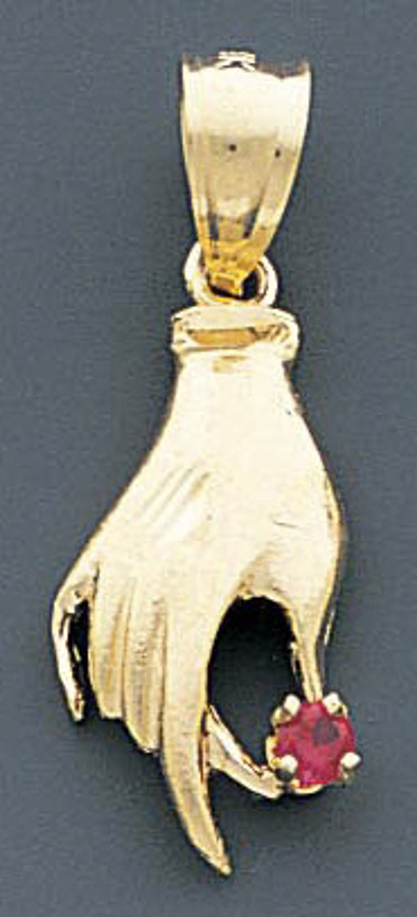 14k Gold Diamond Cut Hand Pendant 18mm W X 29mm H Incl 14k Gold Diamond Cut Hand Pendant 18mm W X 29mm H Incl